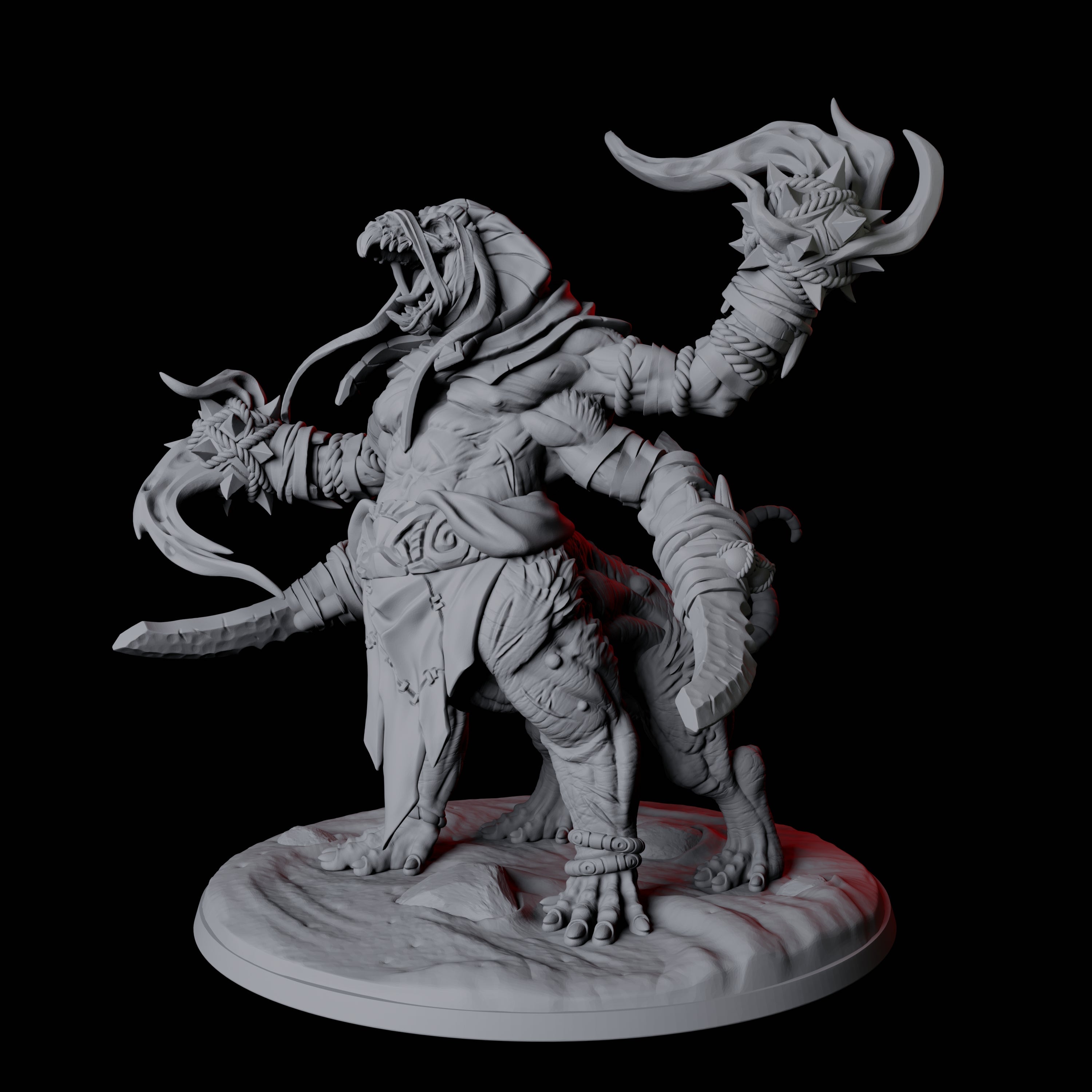 Monstrous Ratfolk Abomination Miniature for Dungeons and Dragons, Pathfinder or other TTRPGs