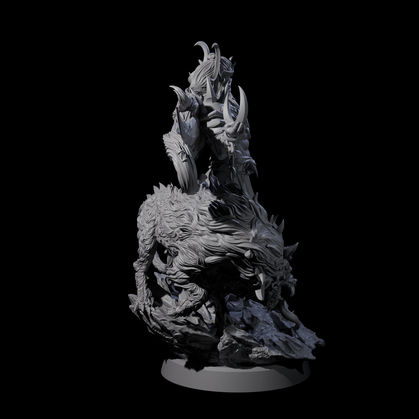 Moon Chaser Beast Master Miniature for Dungeons and Dragons, Pathfinder or other TTRPGs