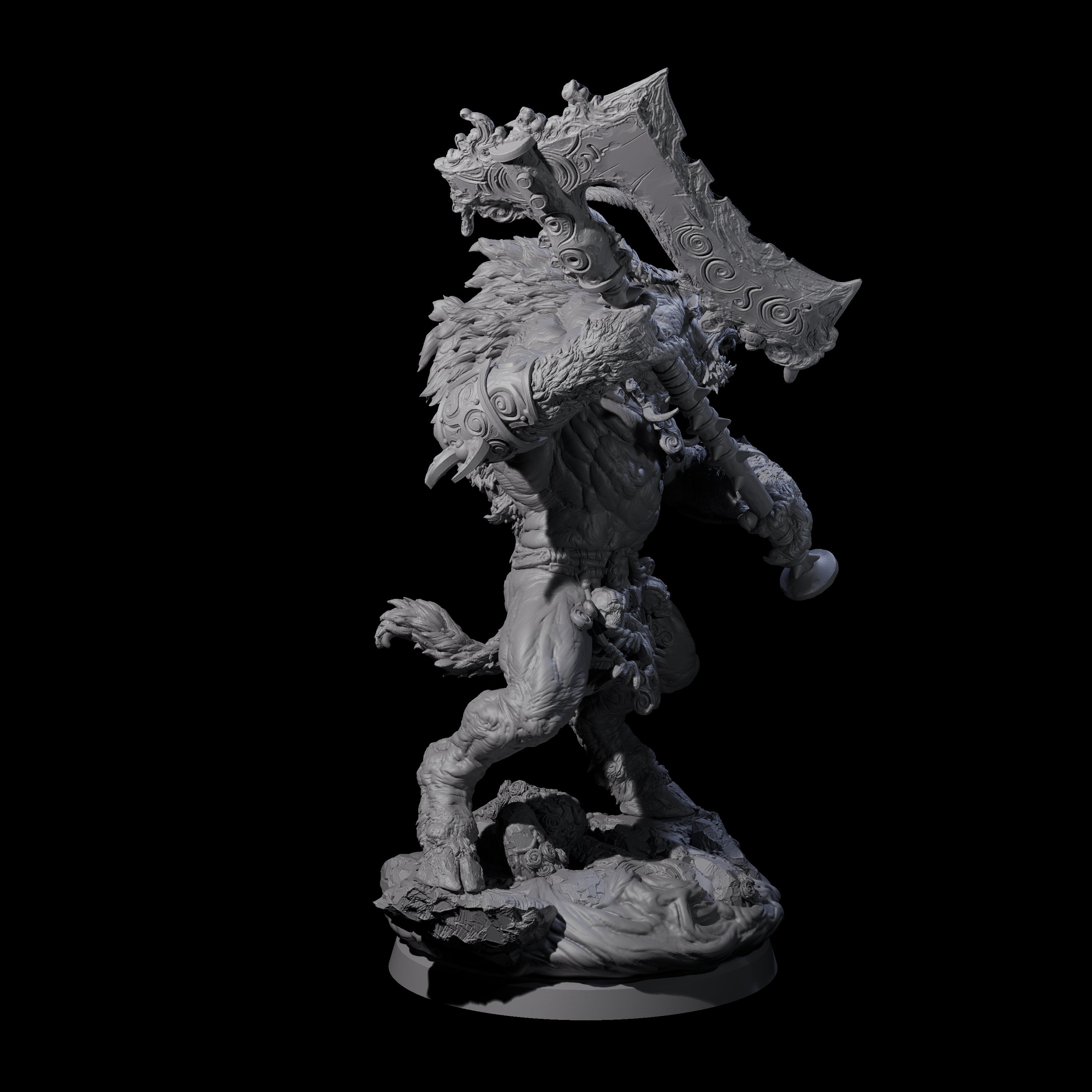 Moon Workshipping Minotaur A Miniature for Dungeons and Dragons, Pathfinder or other TTRPGs