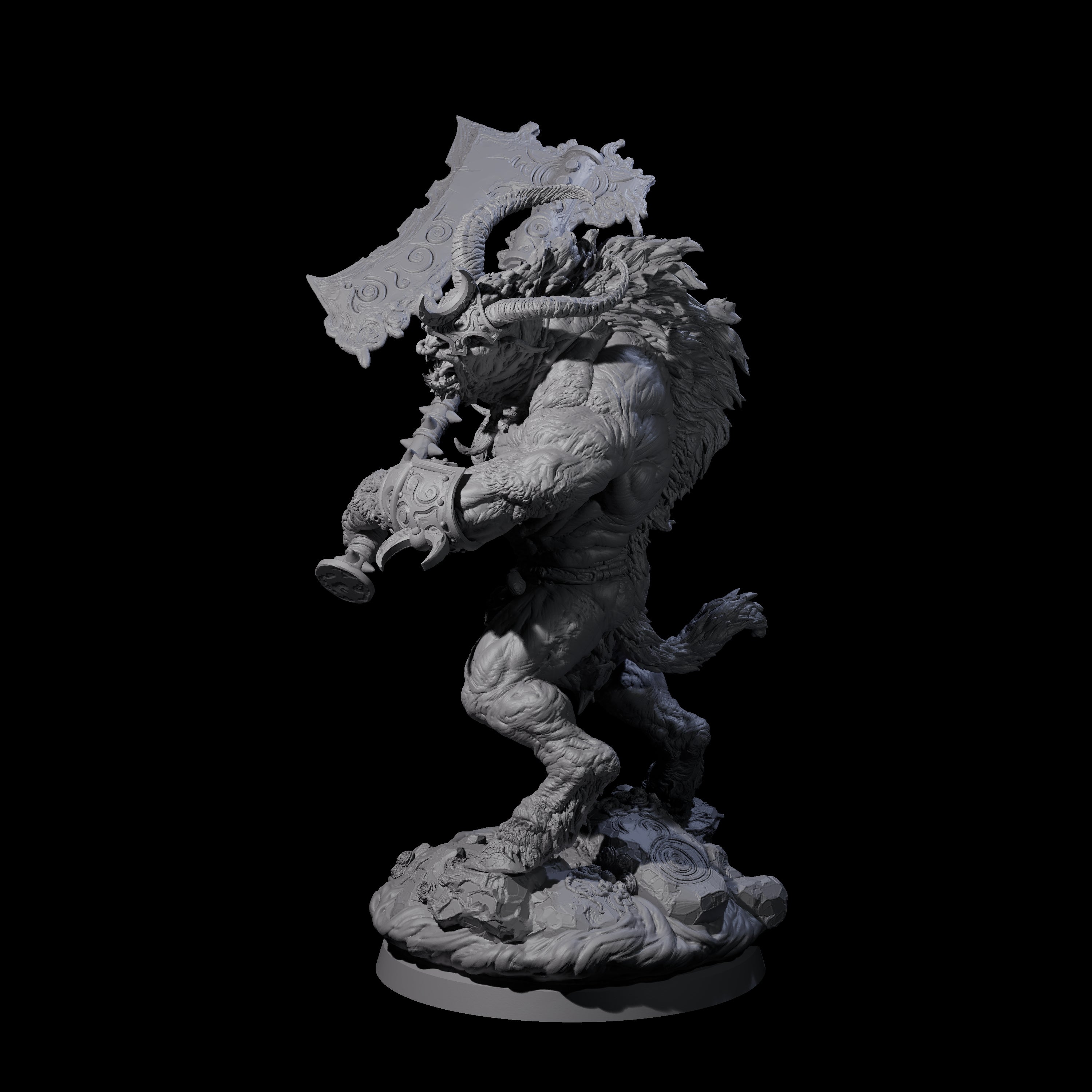 Moon Workshipping Minotaur A Miniature for Dungeons and Dragons, Pathfinder or other TTRPGs
