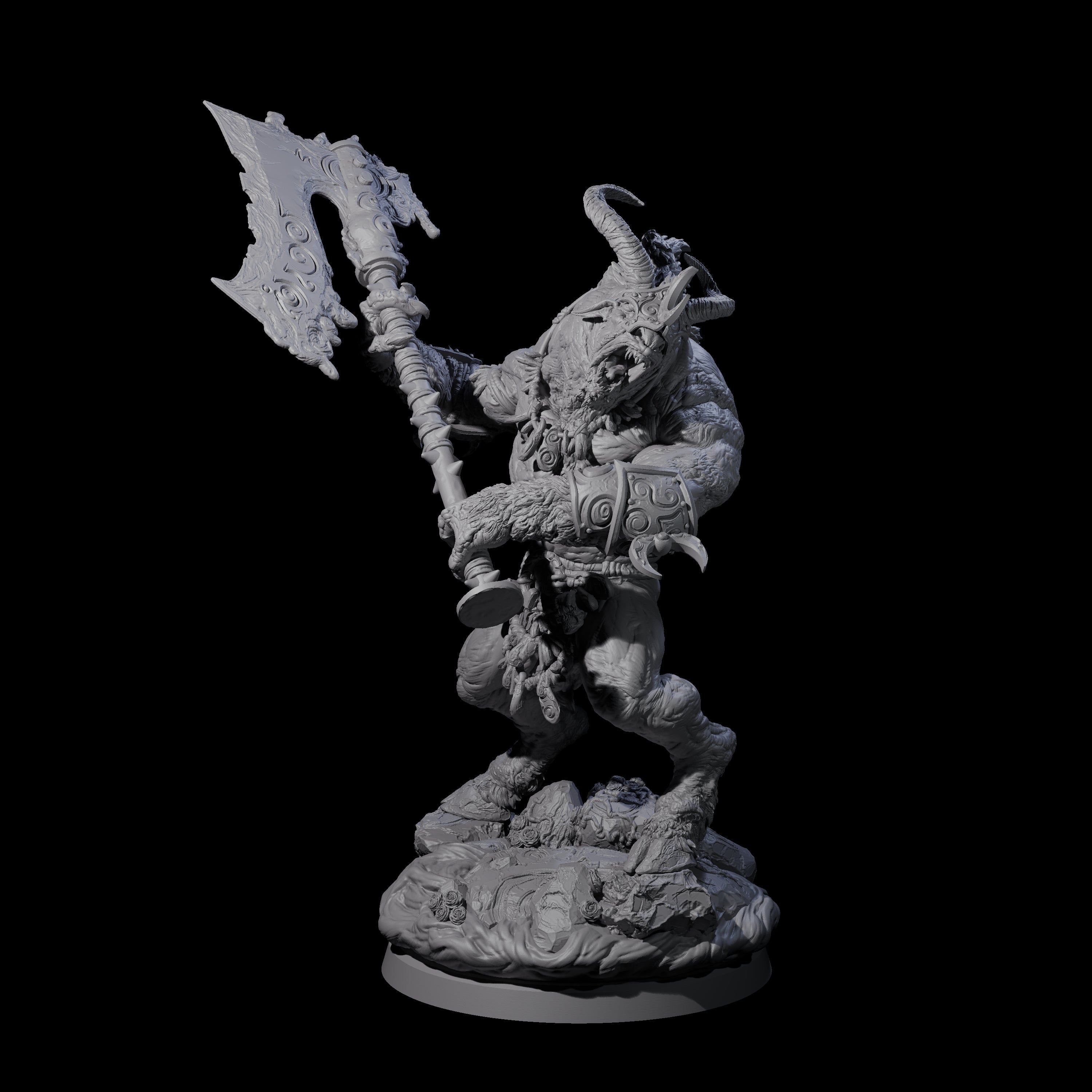 Moon Workshipping Minotaur A Miniature for Dungeons and Dragons, Pathfinder or other TTRPGs