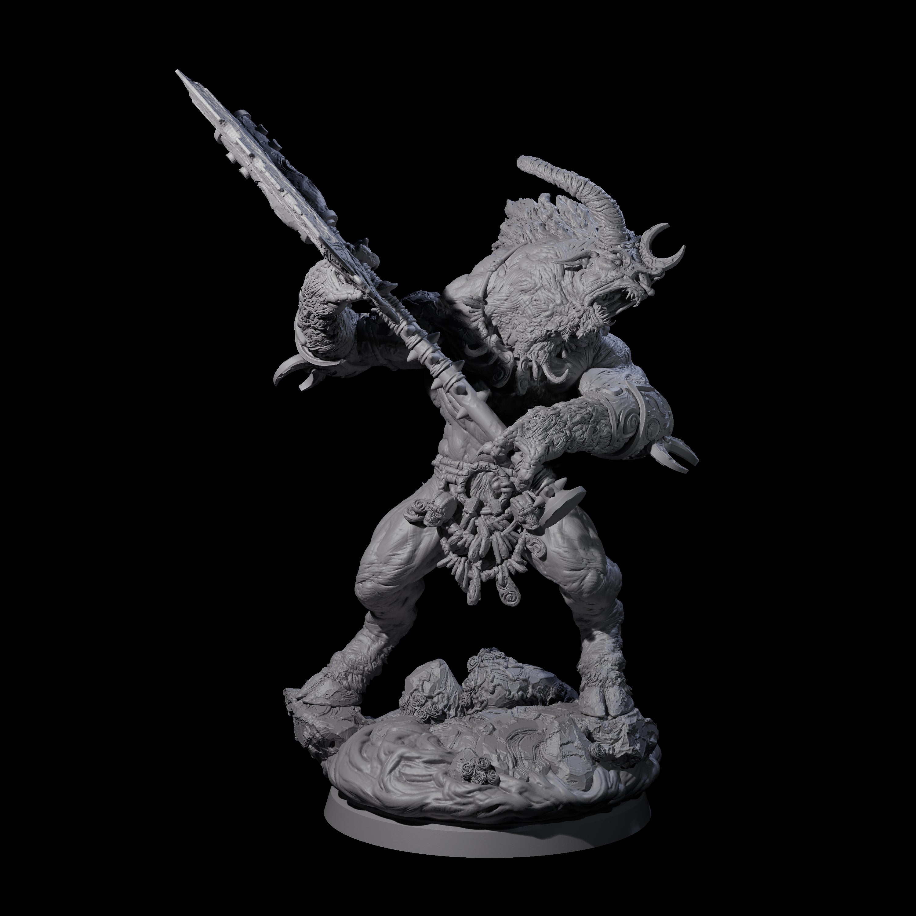 Moon Workshipping Minotaur A Miniature for Dungeons and Dragons, Pathfinder or other TTRPGs