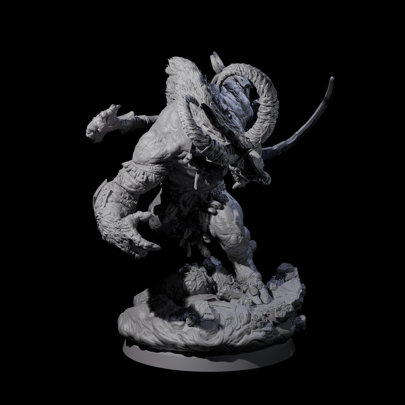 Moon Workshipping Minotaur C Miniature for Dungeons and Dragons, Pathfinder or other TTRPGs