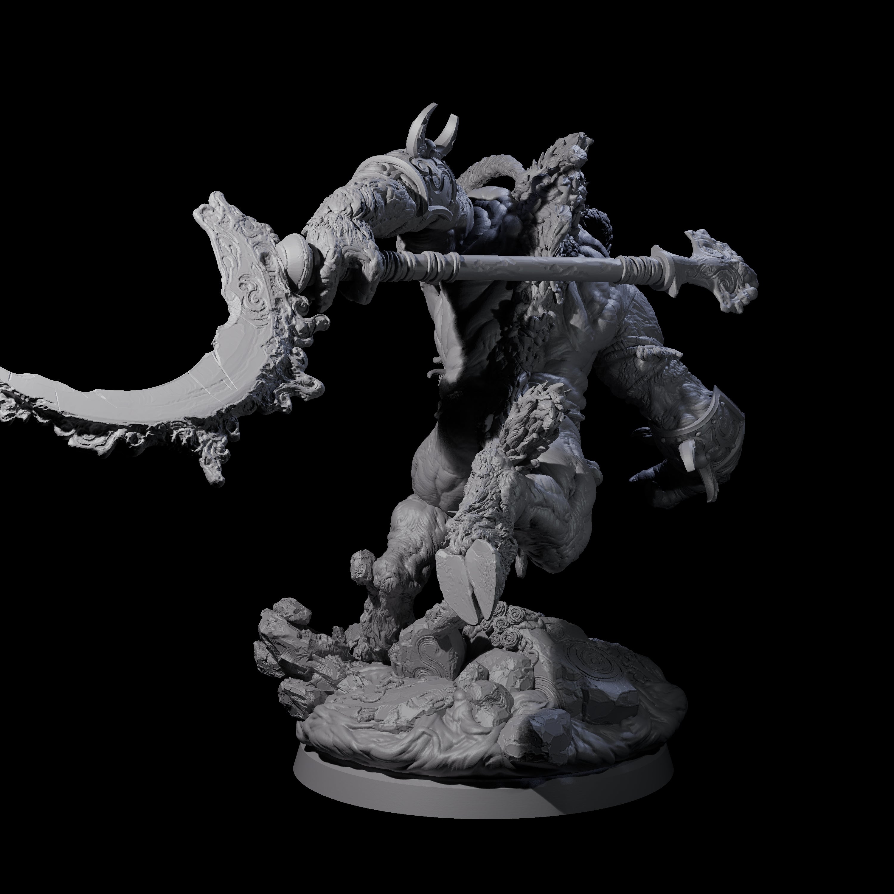 Moon Workshipping Minotaur C Miniature for Dungeons and Dragons, Pathfinder or other TTRPGs