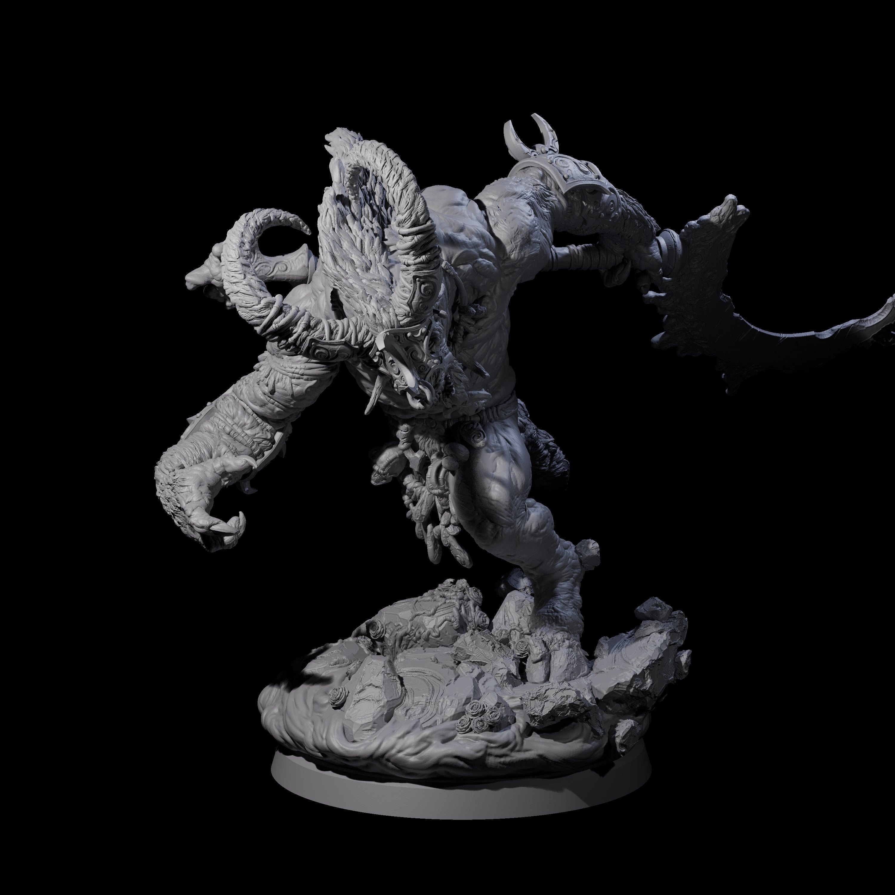 Moon Workshipping Minotaur C Miniature for Dungeons and Dragons, Pathfinder or other TTRPGs