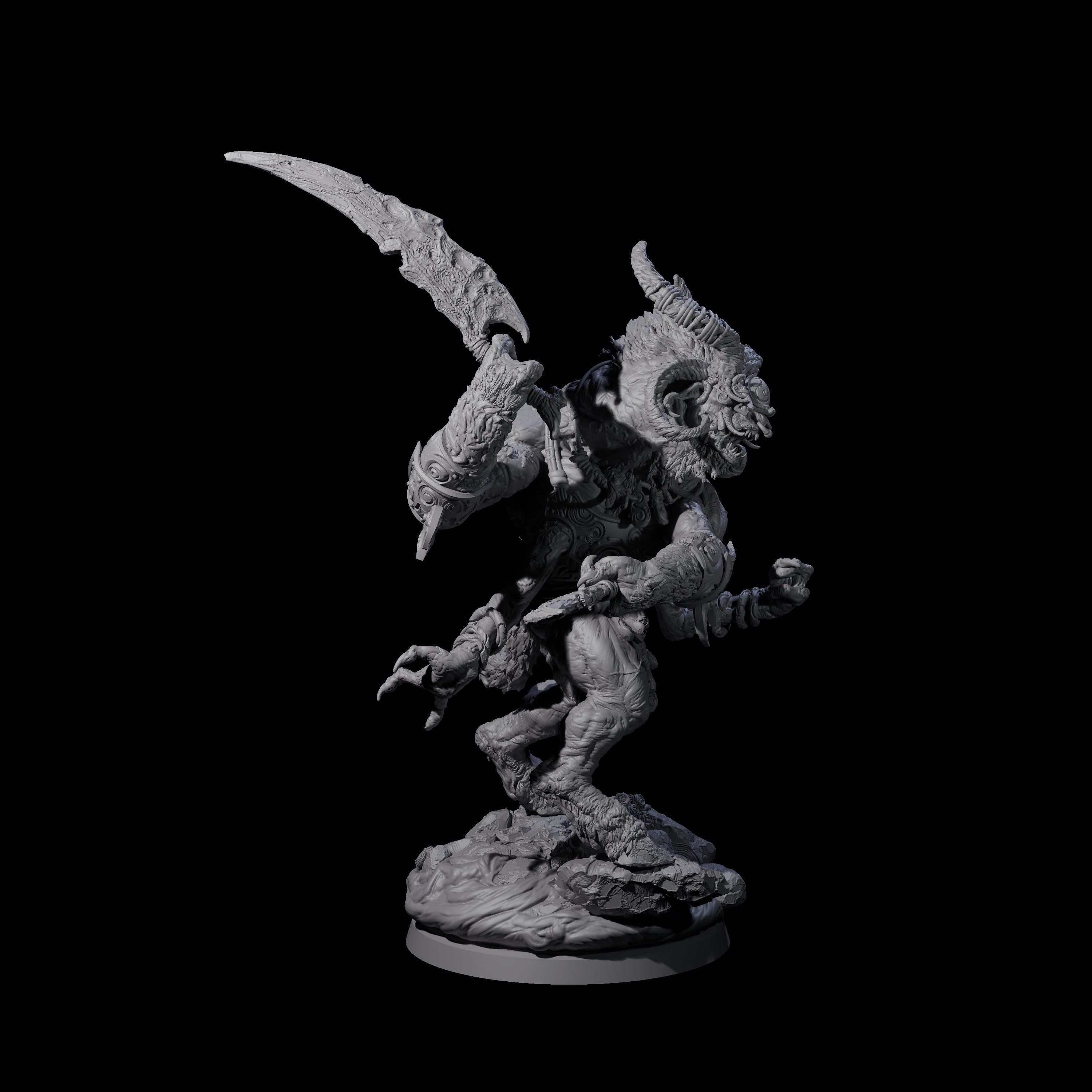 Moon Workshipping Minotaur D Miniature for Dungeons and Dragons, Pathfinder or other TTRPGs