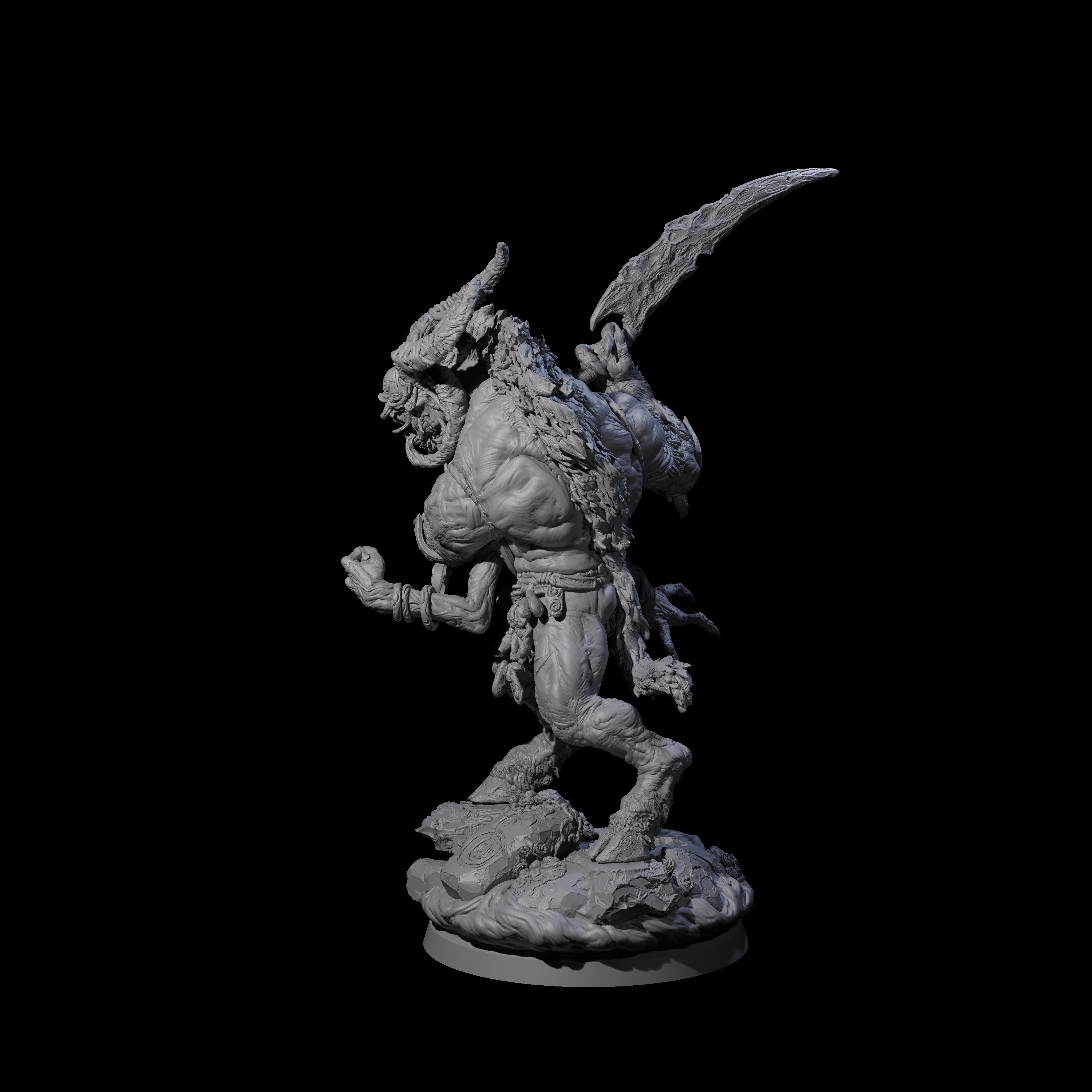 Moon Workshipping Minotaur D Miniature for Dungeons and Dragons, Pathfinder or other TTRPGs