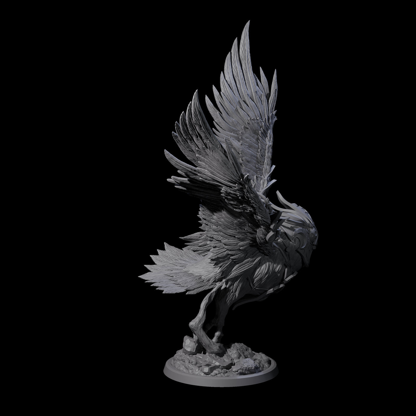 Moon Zealot with Giant Owl B Miniature for Dungeons and Dragons, Pathfinder or other TTRPGs