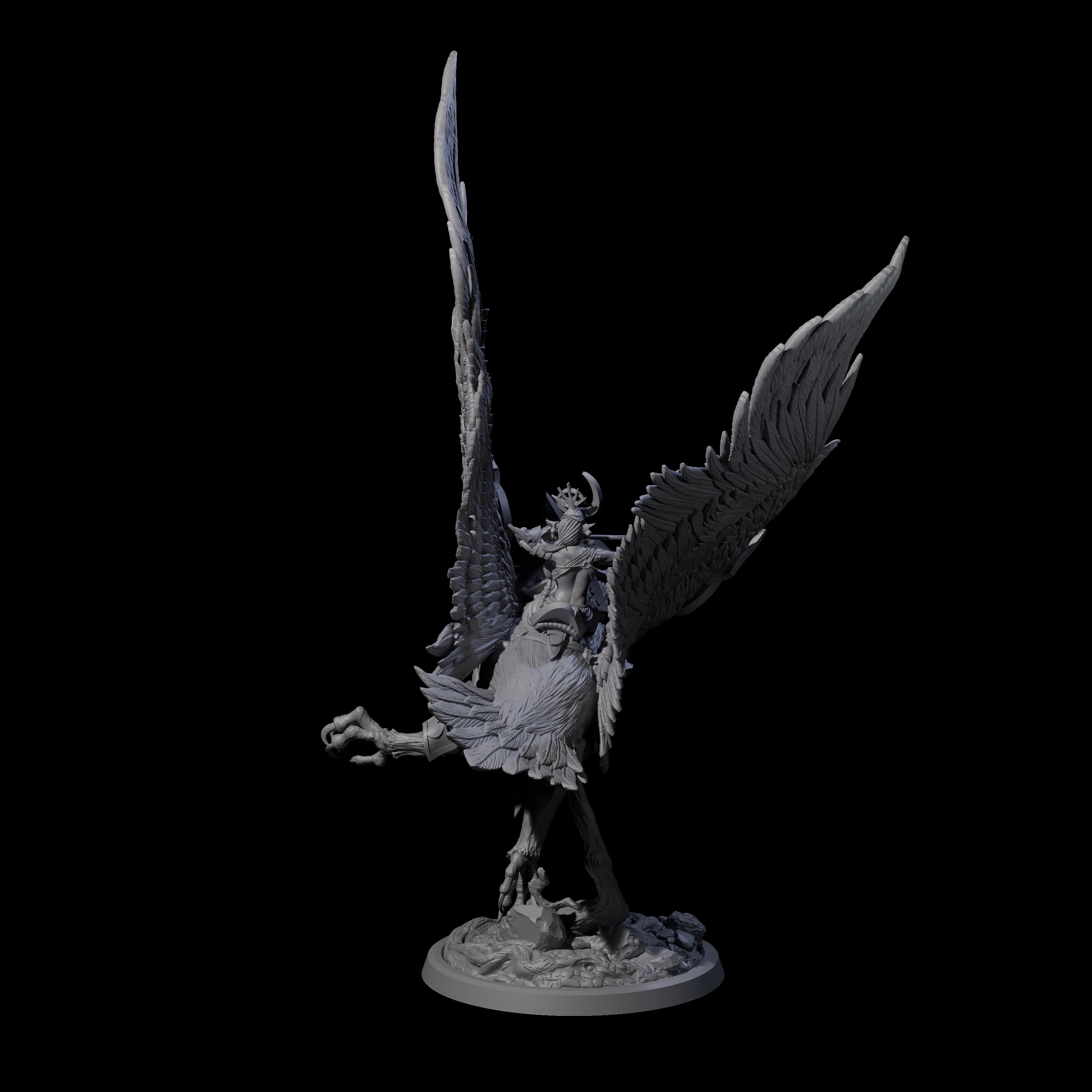 Moon Zealot with Giant Owl B Miniature for Dungeons and Dragons, Pathfinder or other TTRPGs
