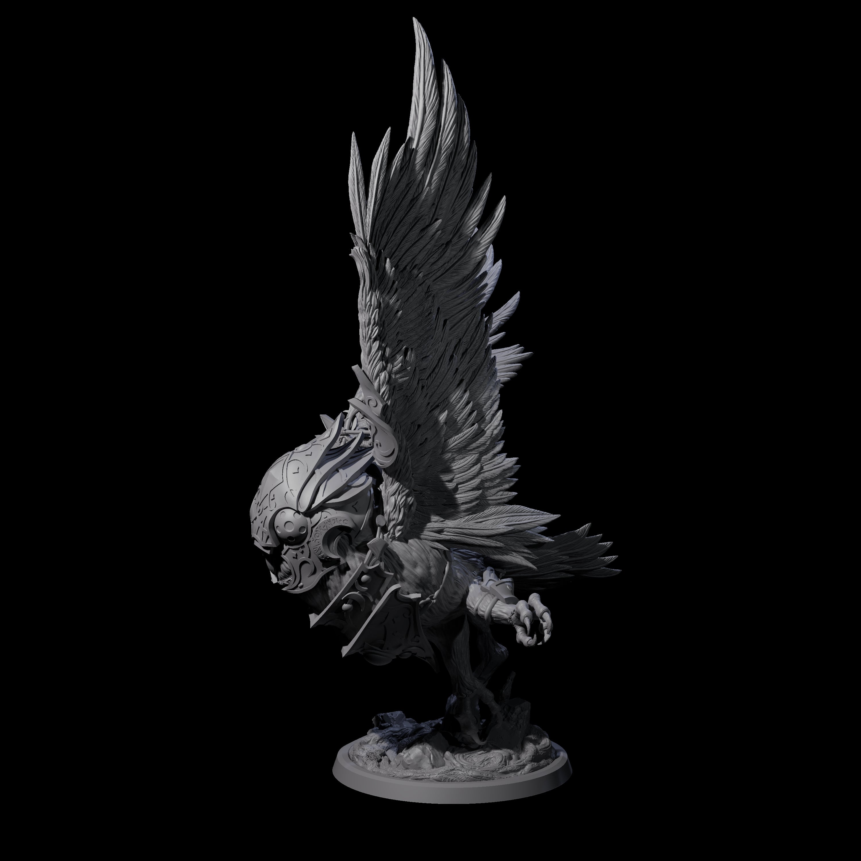Moon Zealot with Giant Owl B Miniature for Dungeons and Dragons, Pathfinder or other TTRPGs