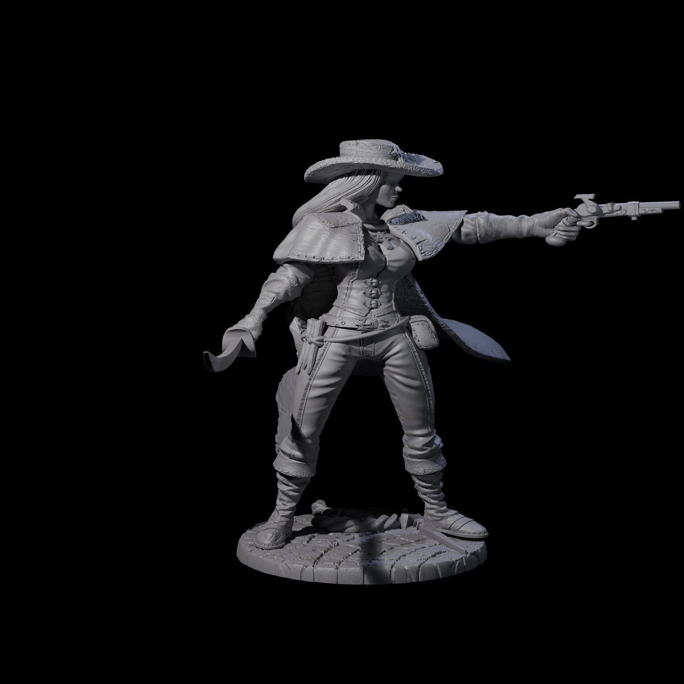 Morgana - Demon Hunter Miniature for Dungeons and Dragons, Pathfinder or other TTRPGs