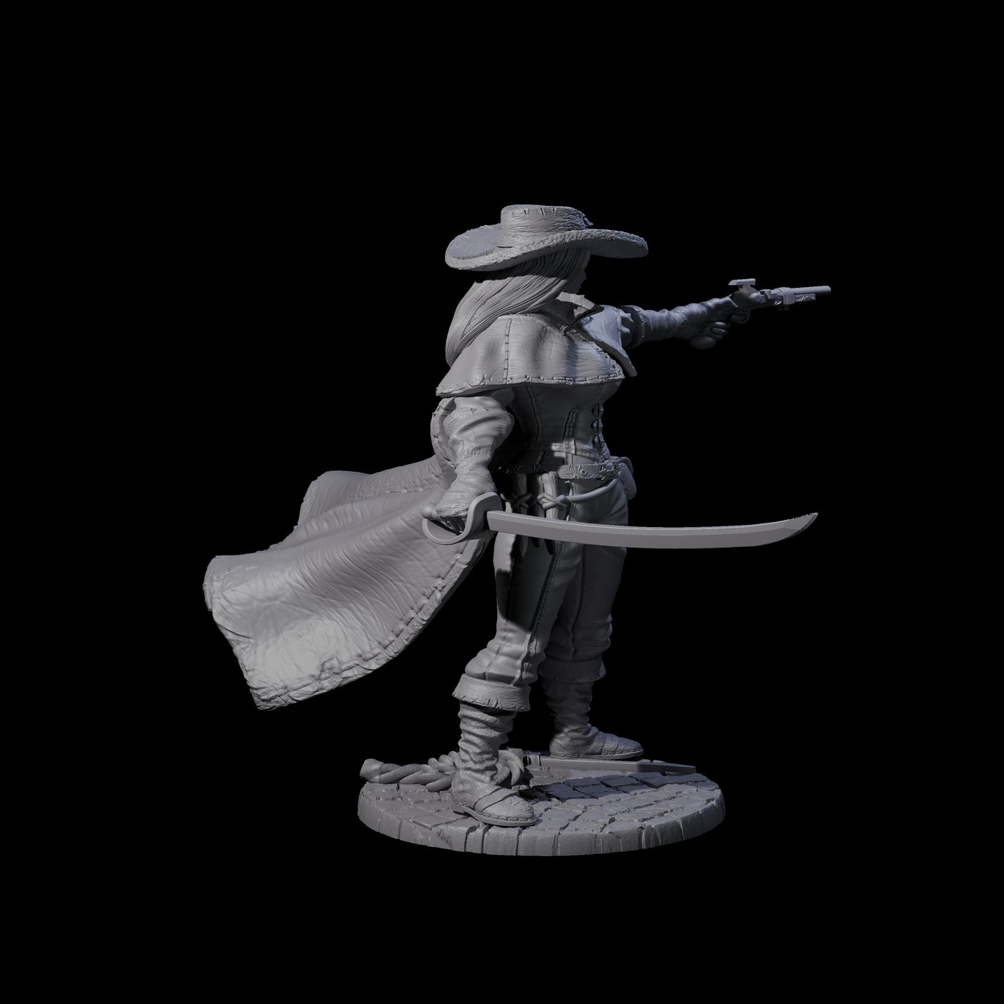 Morgana - Demon Hunter Miniature for Dungeons and Dragons, Pathfinder or other TTRPGs