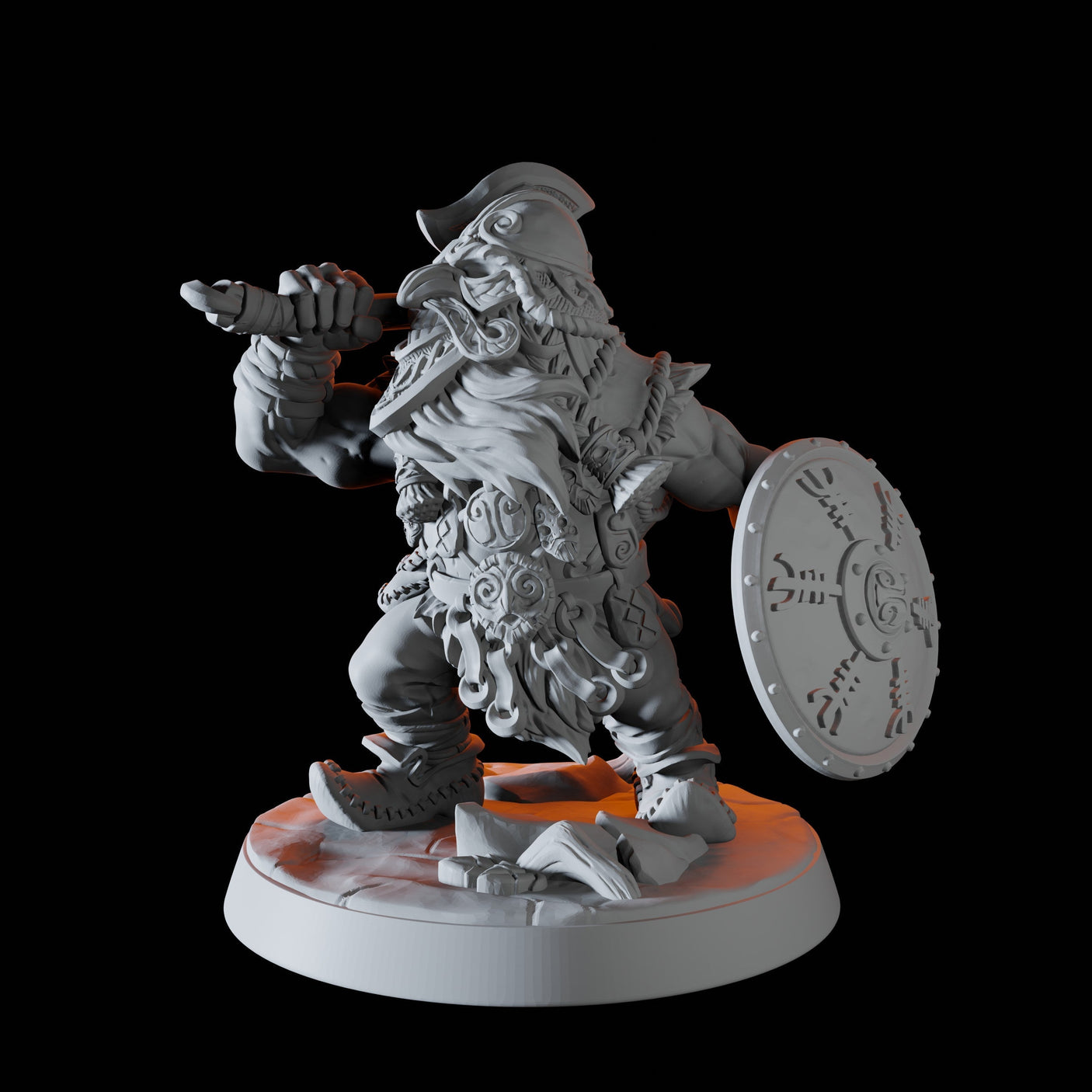 Mountain Dwarf A Miniature for Dungeons and Dragons, Pathfinder or other TTRPGs