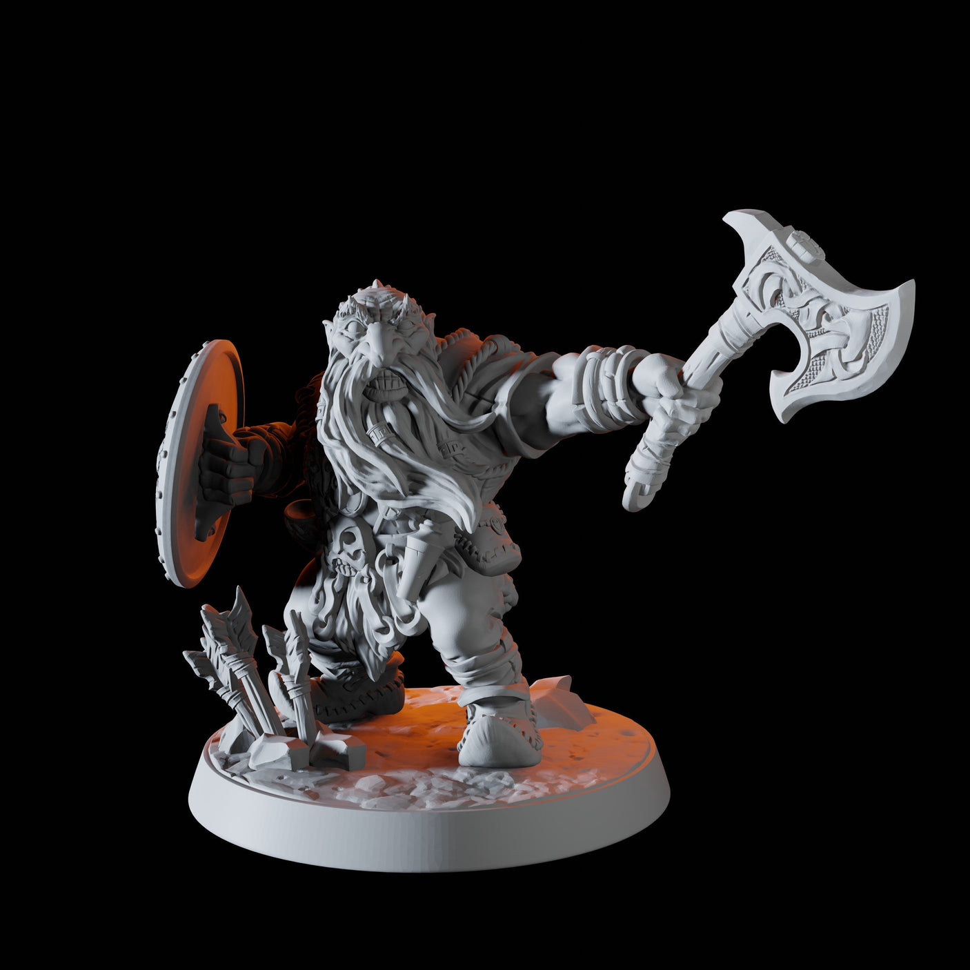 Mountain Dwarf Army - Six Minis Miniature for Dungeons and Dragons, Pathfinder or other TTRPGs
