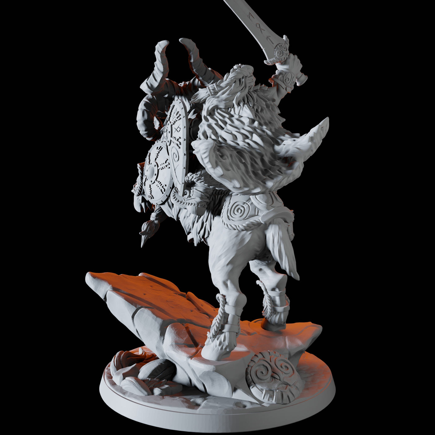 Mountain Dwarf Queen on Giant Ram Miniature for Dungeons and Dragons, Pathfinder or other TTRPGs