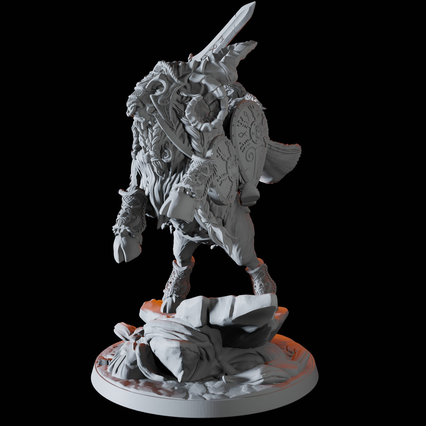 Mountain Dwarf Queen on Giant Ram Miniature for Dungeons and Dragons, Pathfinder or other TTRPGs