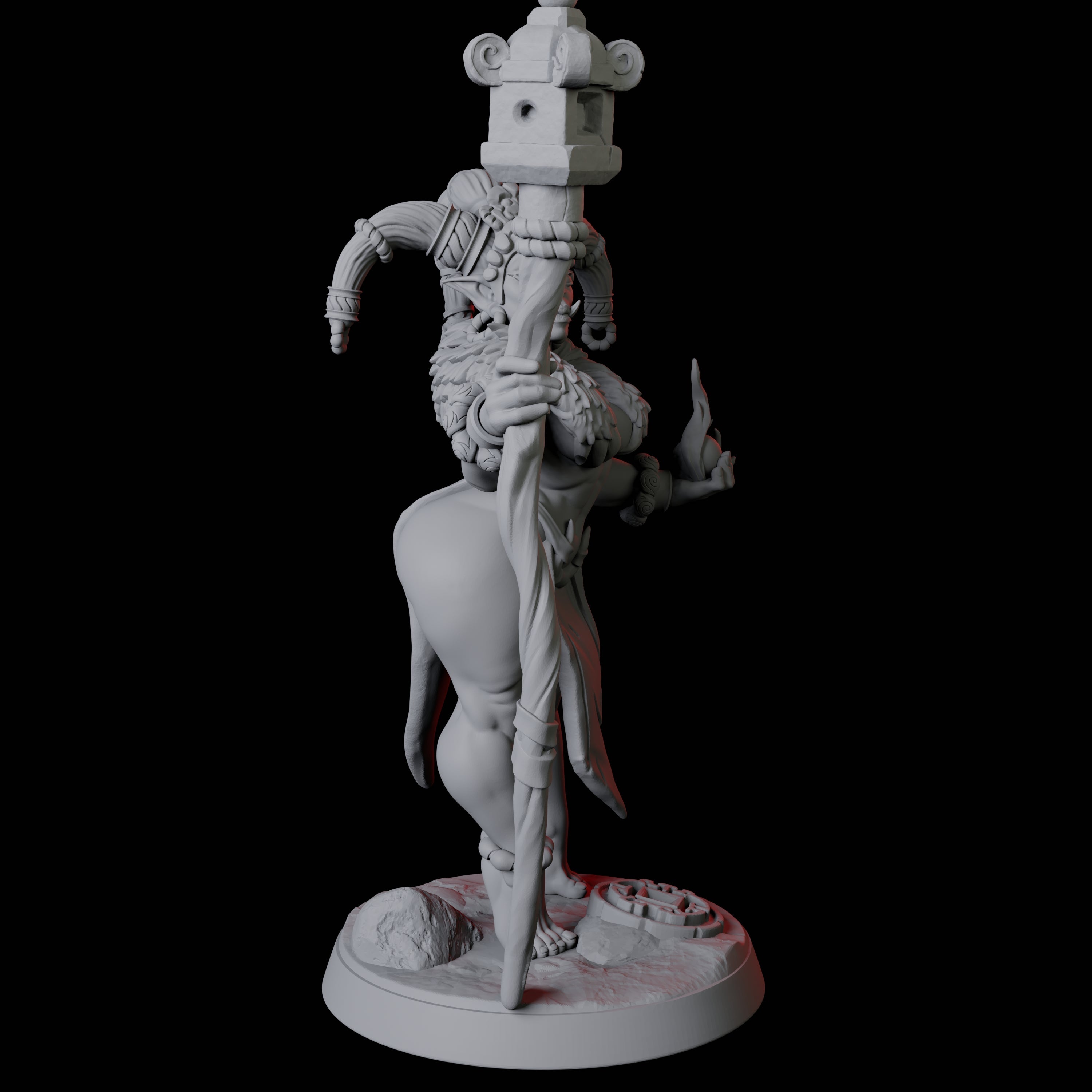 Mountain Orc Pin-up Miniature for Dungeons and Dragons, Pathfinder or other TTRPGs