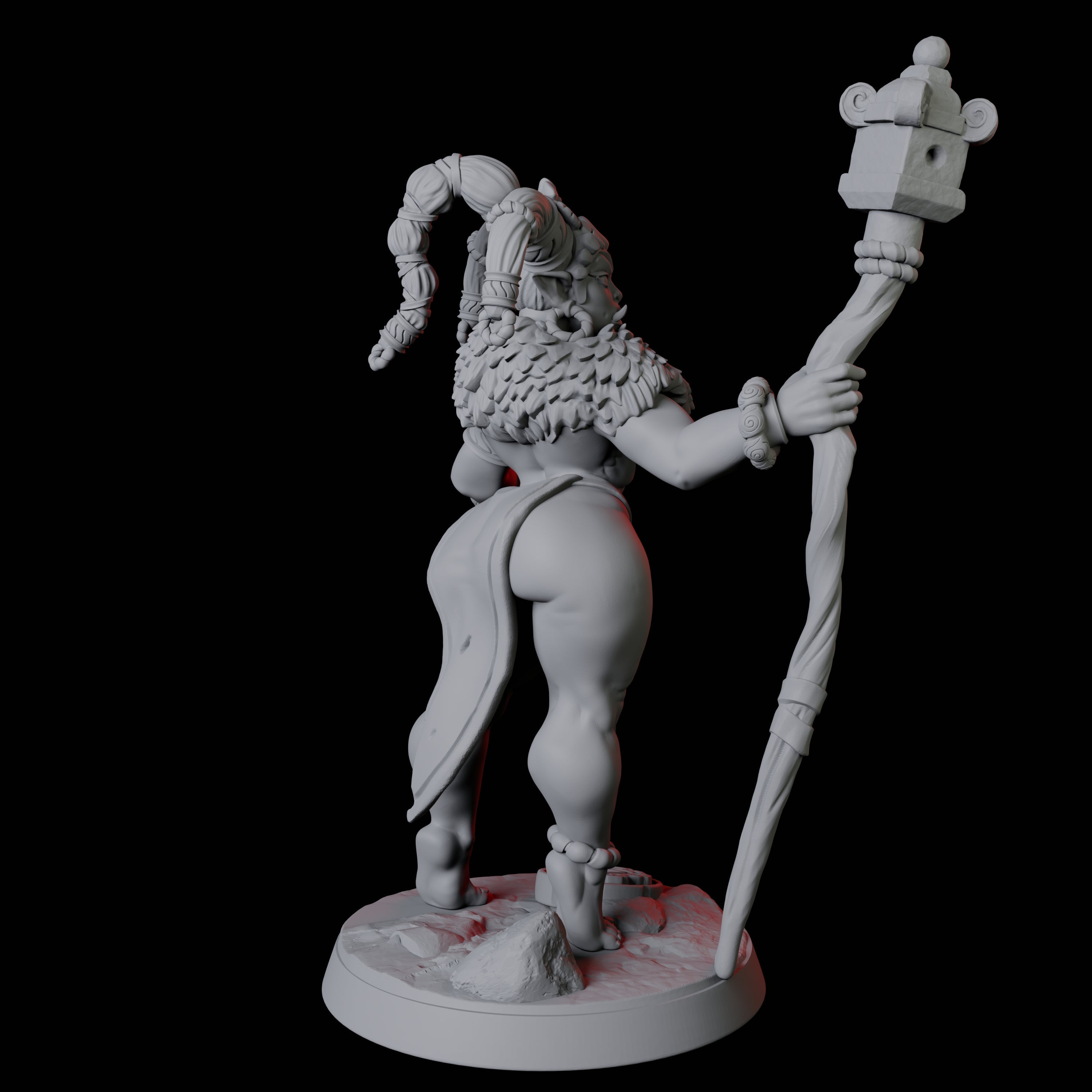 Mountain Orc Pin-up Miniature for Dungeons and Dragons, Pathfinder or other TTRPGs