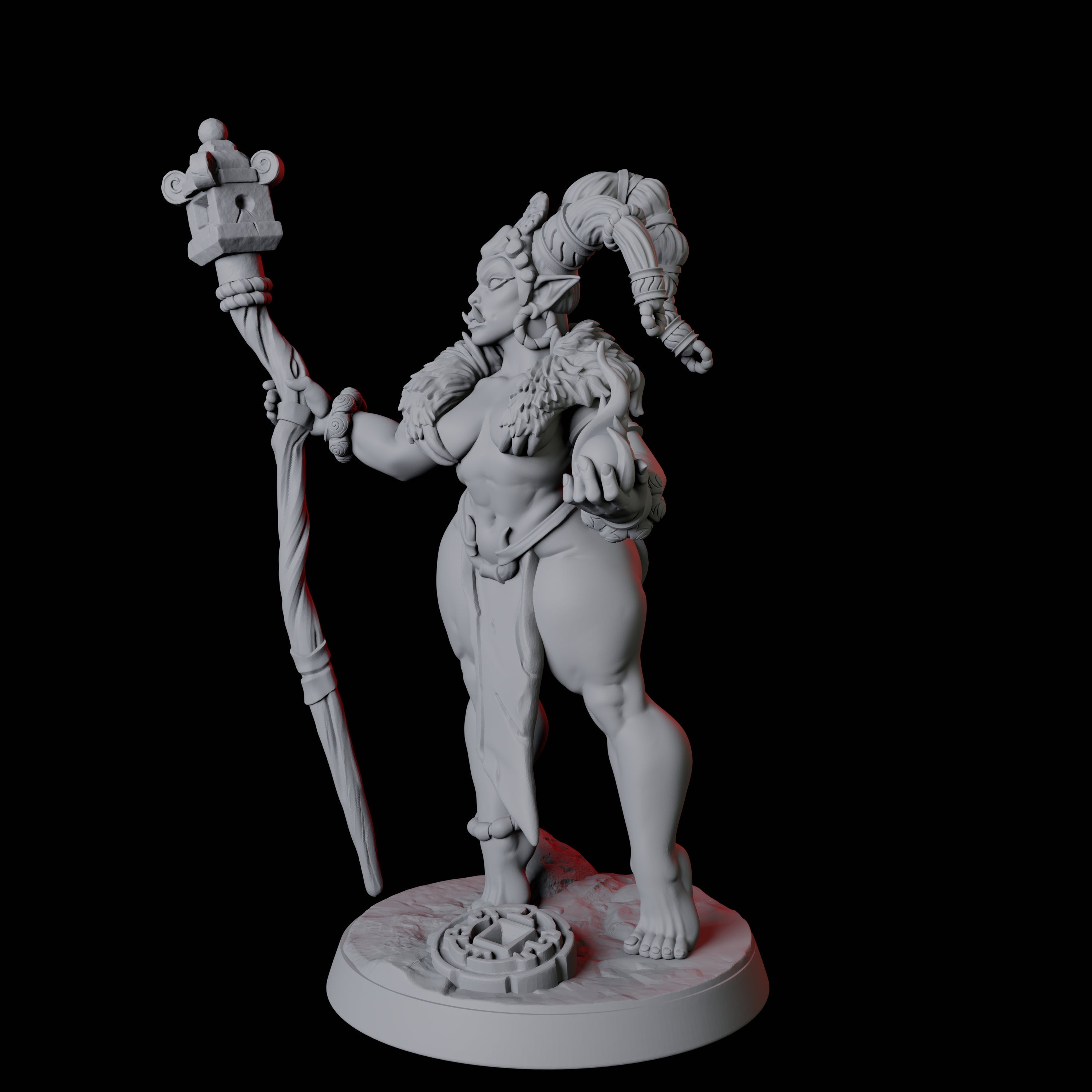 Mountain Orc Pin-up Miniature for Dungeons and Dragons, Pathfinder or other TTRPGs