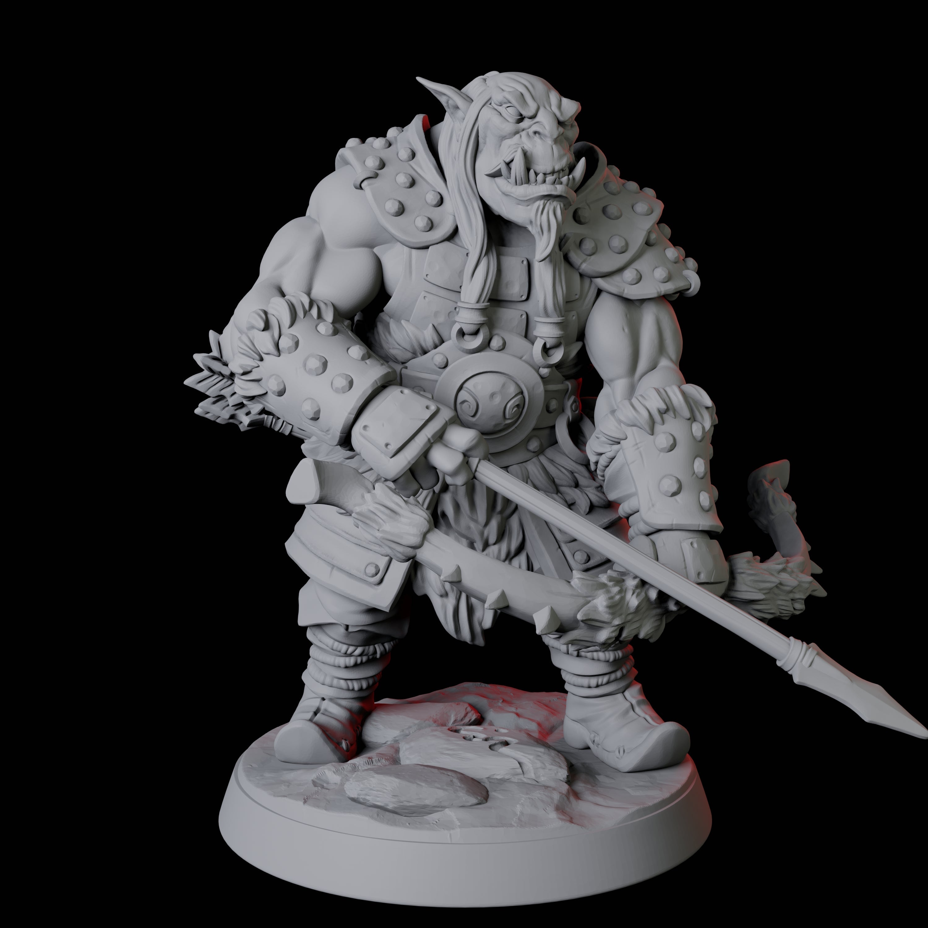 Mountain Orc Warrior B Miniature for Dungeons and Dragons, Pathfinder or other TTRPGs