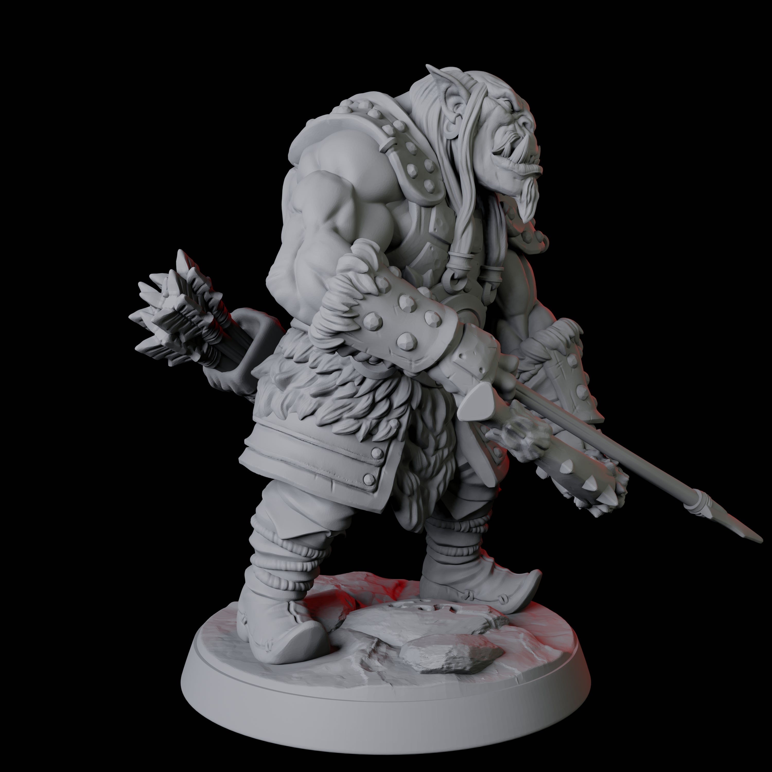 Mountain Orc Warrior B Miniature for Dungeons and Dragons, Pathfinder or other TTRPGs