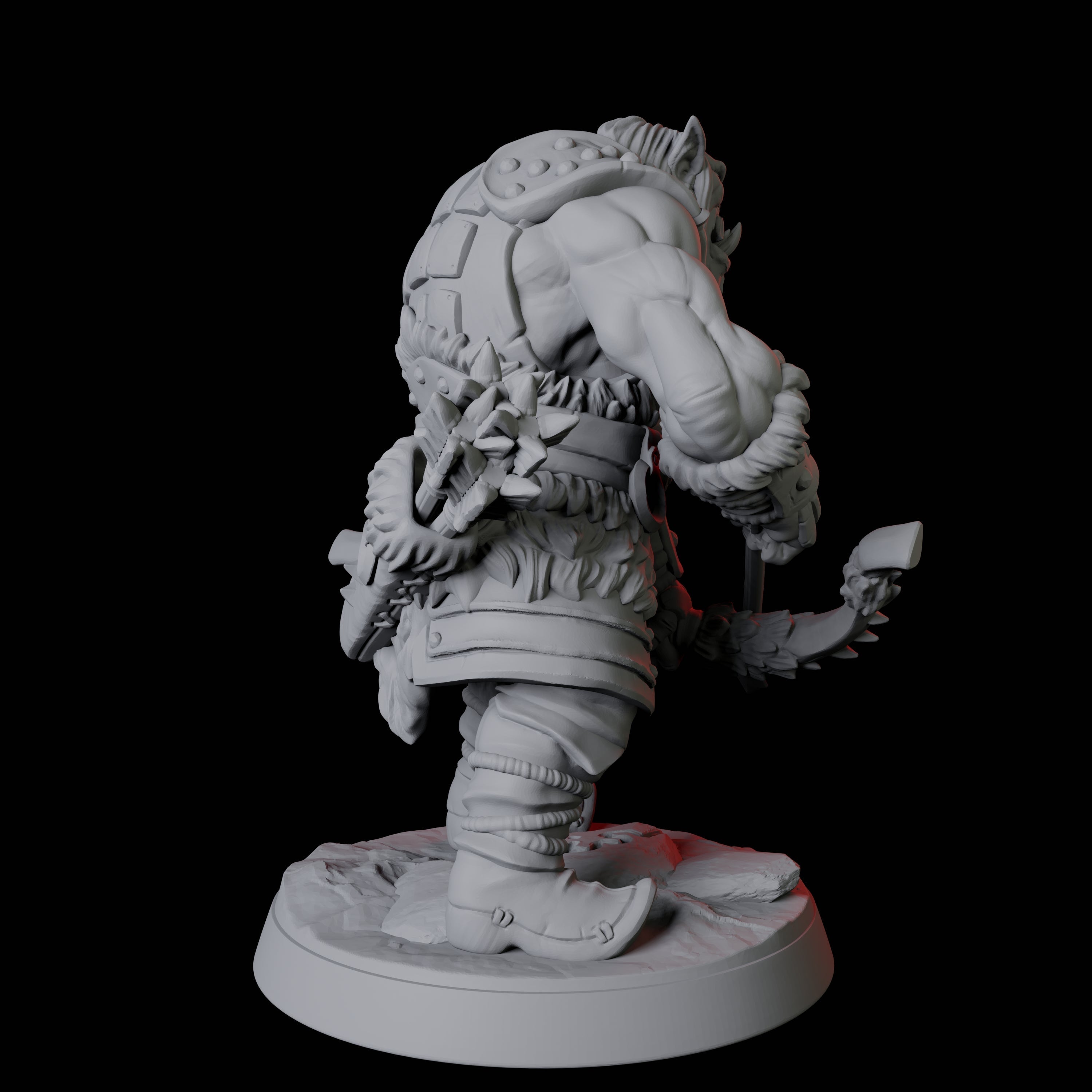 Mountain Orc Warrior B Miniature for Dungeons and Dragons, Pathfinder or other TTRPGs