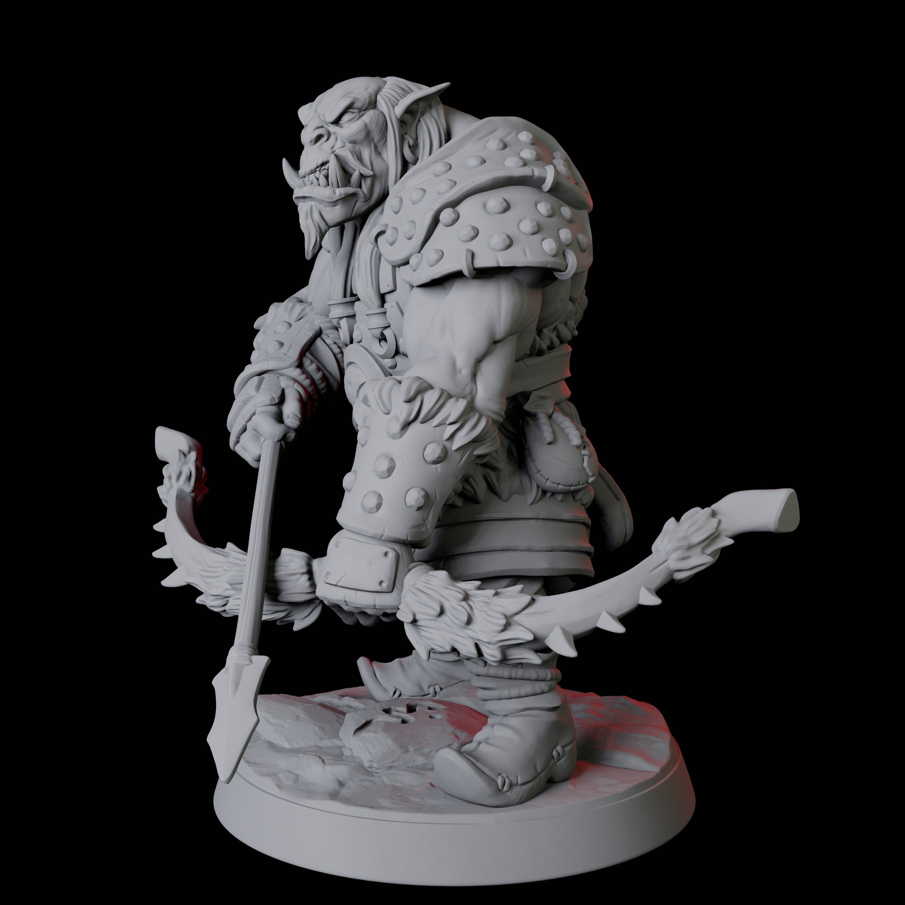 Mountain Orc Warrior B Miniature for Dungeons and Dragons, Pathfinder or other TTRPGs