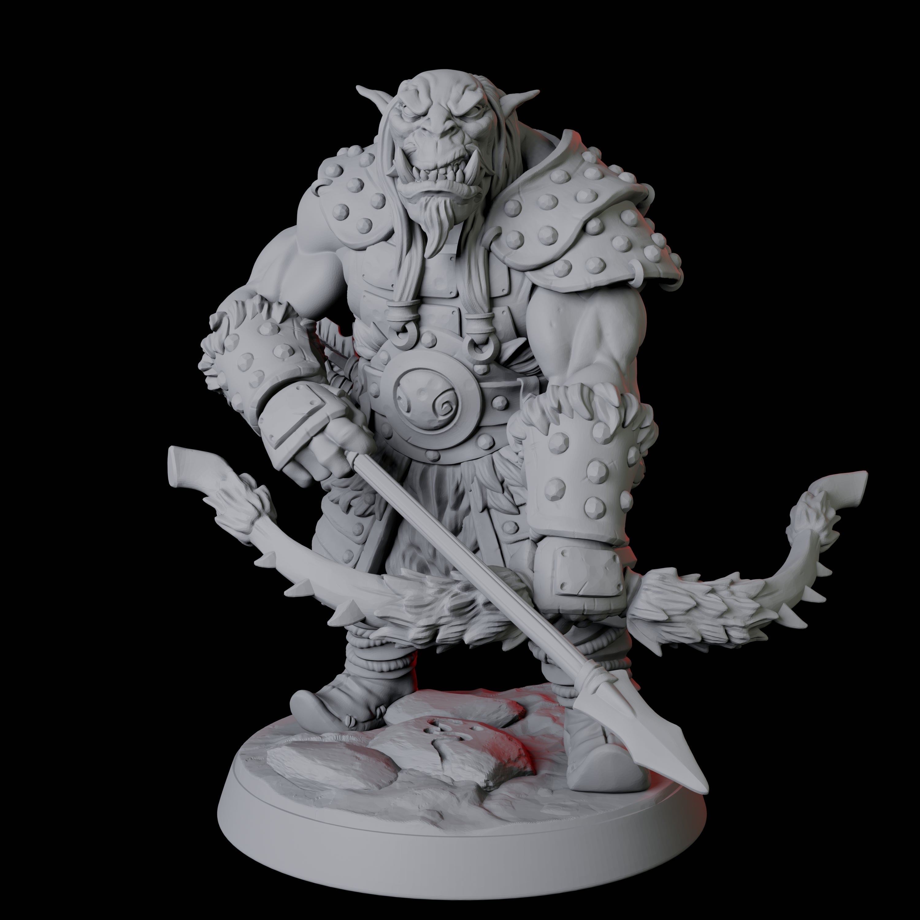 Mountain Orc Warrior B Miniature for Dungeons and Dragons, Pathfinder or other TTRPGs