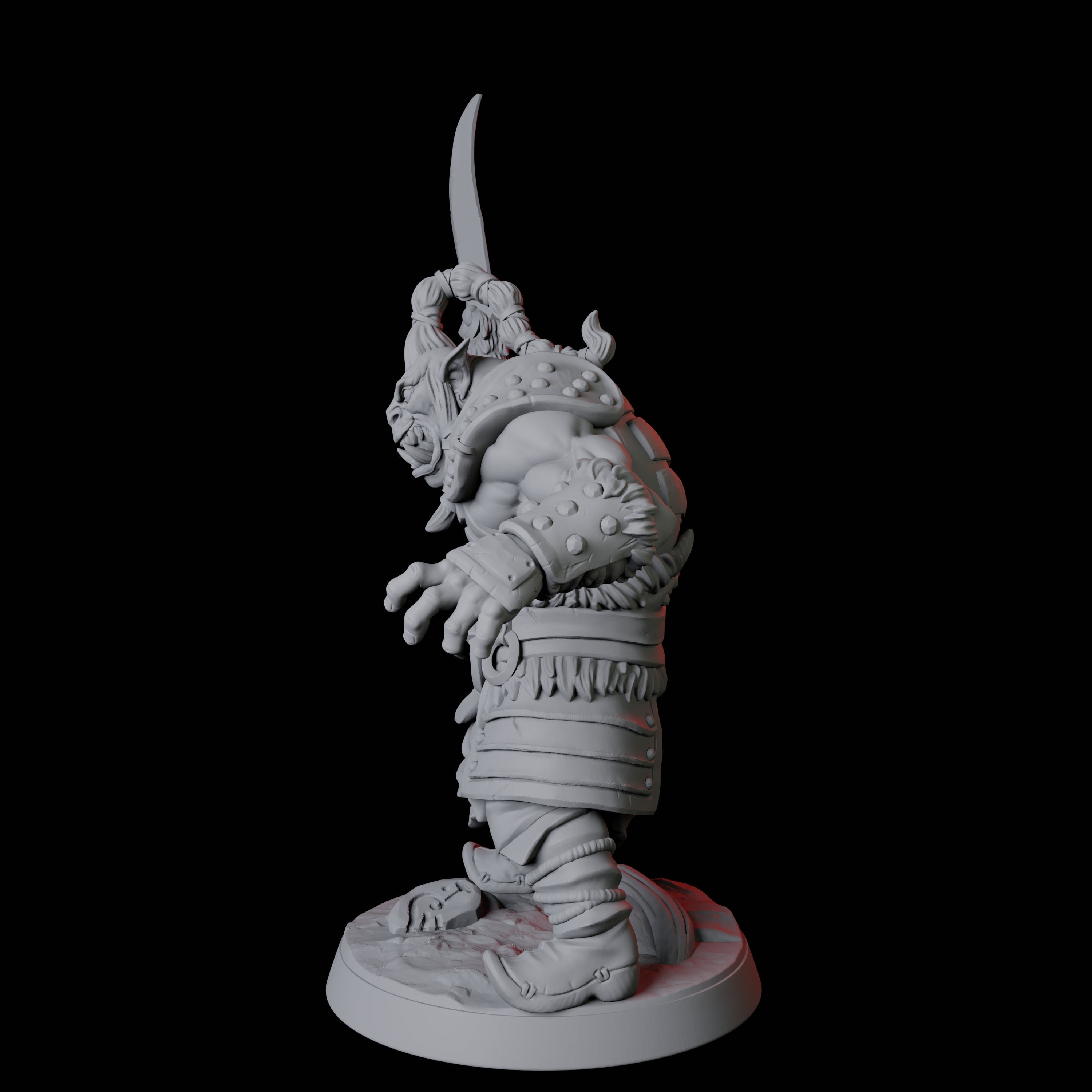 Mountain Orc Warrior C Miniature for Dungeons and Dragons, Pathfinder or other TTRPGs