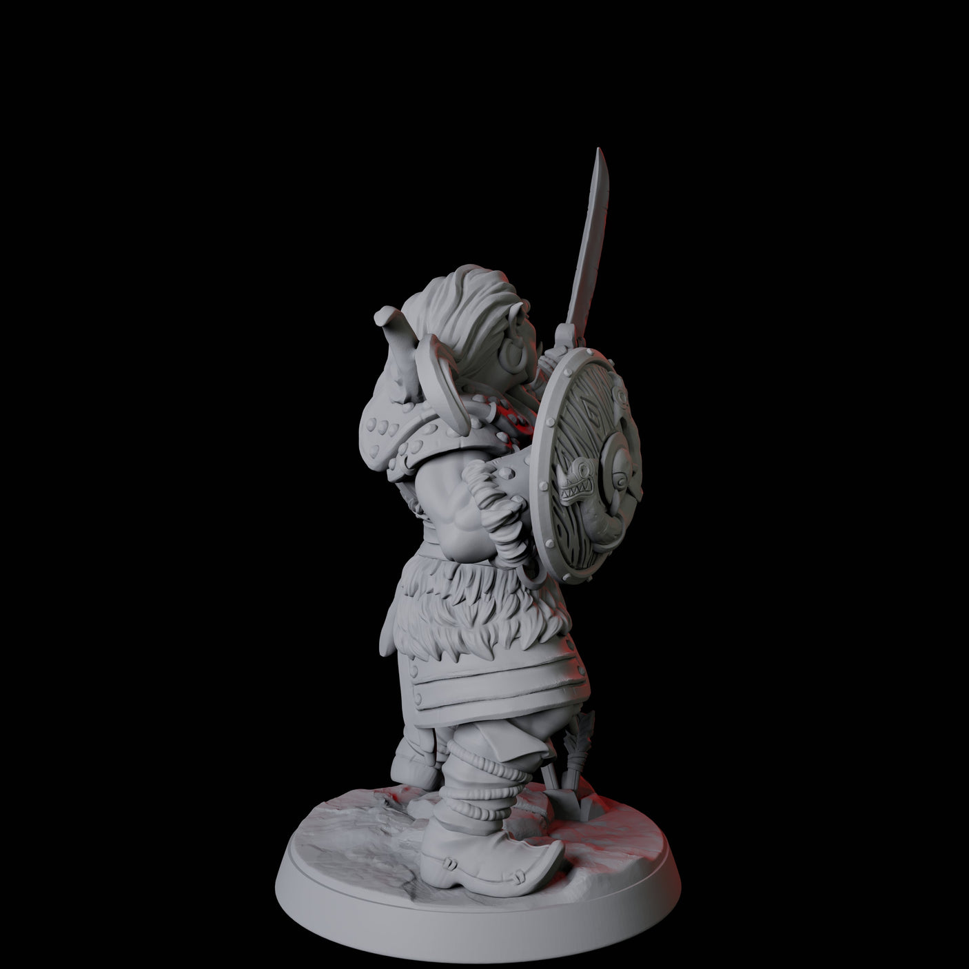 Mountain Orc Warrior E Miniature for Dungeons and Dragons, Pathfinder or other TTRPGs