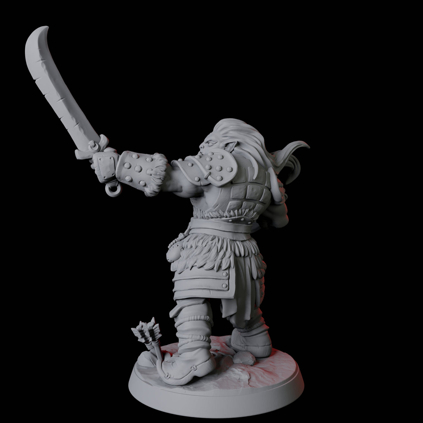 Mountain Orc Warrior E Miniature for Dungeons and Dragons, Pathfinder or other TTRPGs