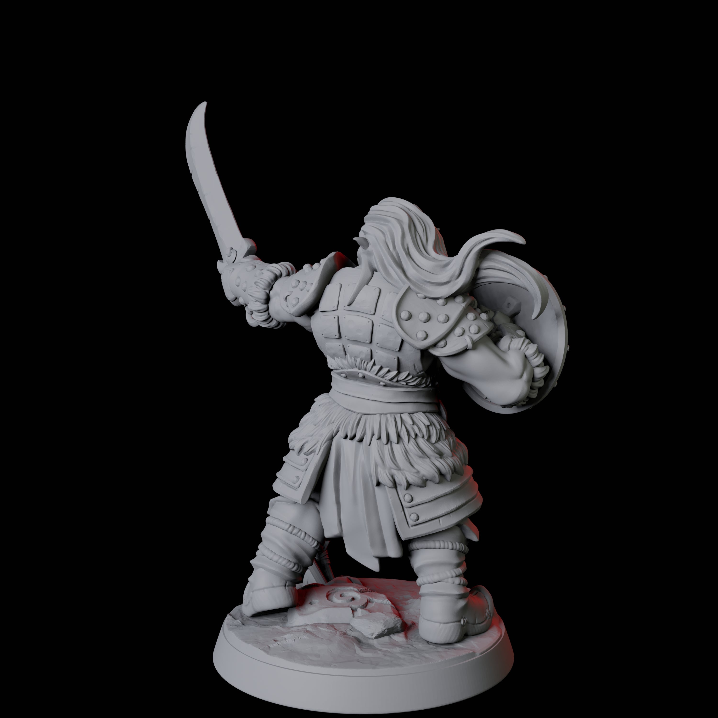 Mountain Orc Warrior E Miniature for Dungeons and Dragons, Pathfinder or other TTRPGs