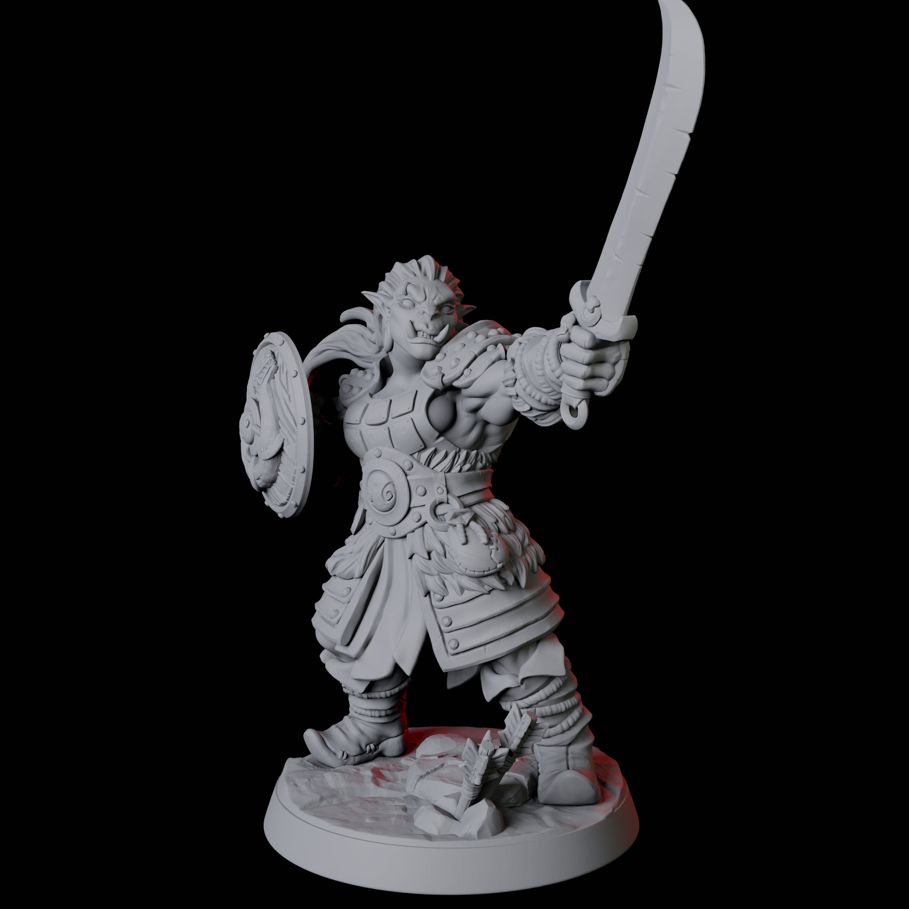 Mountain Orc Warrior E Miniature for Dungeons and Dragons, Pathfinder or other TTRPGs