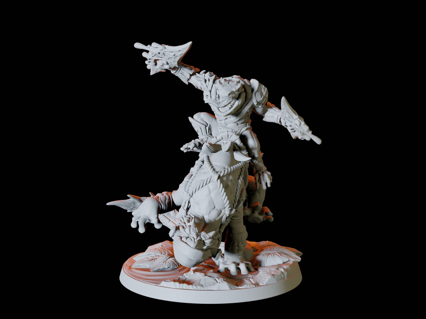 Mounted Bullywug Rider Type C Miniature for Dungeons and Dragons, Pathfinder or other TTRPGs