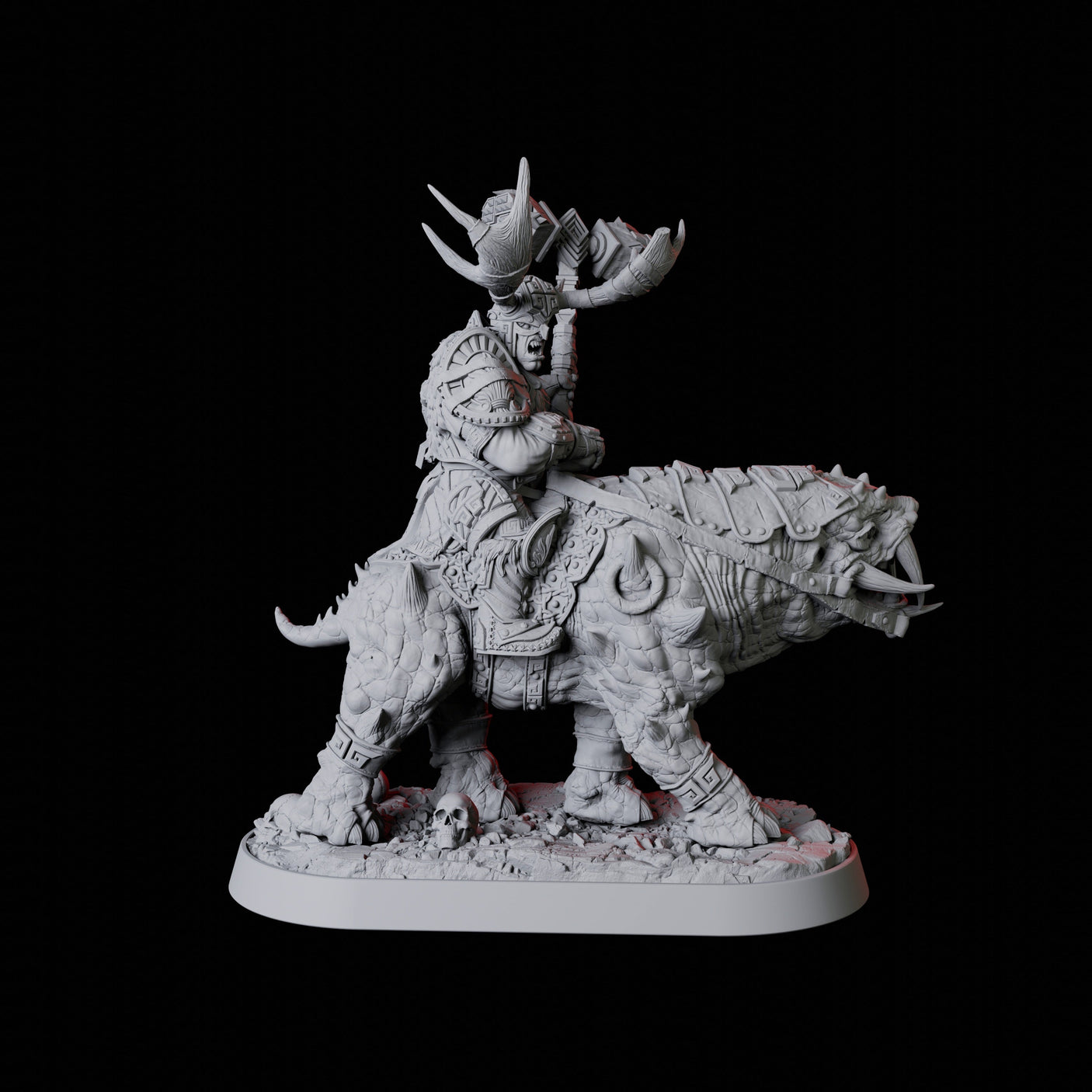 Mounted Master Druid Miniature for Dungeons and Dragons, Pathfinder or other TTRPGs
