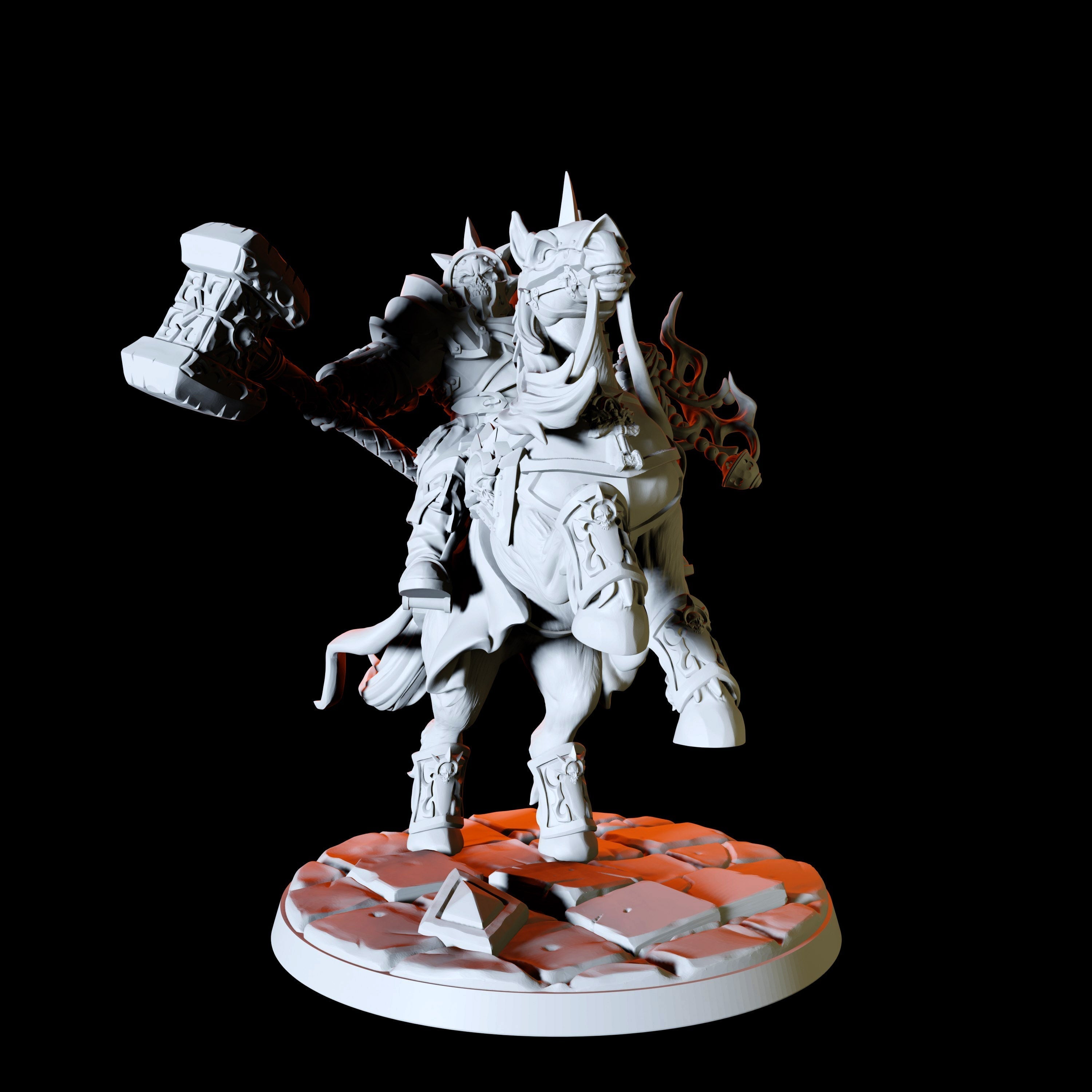 Mounted Paladin Knight Miniature for Dungeons and Dragons - Myth Forged