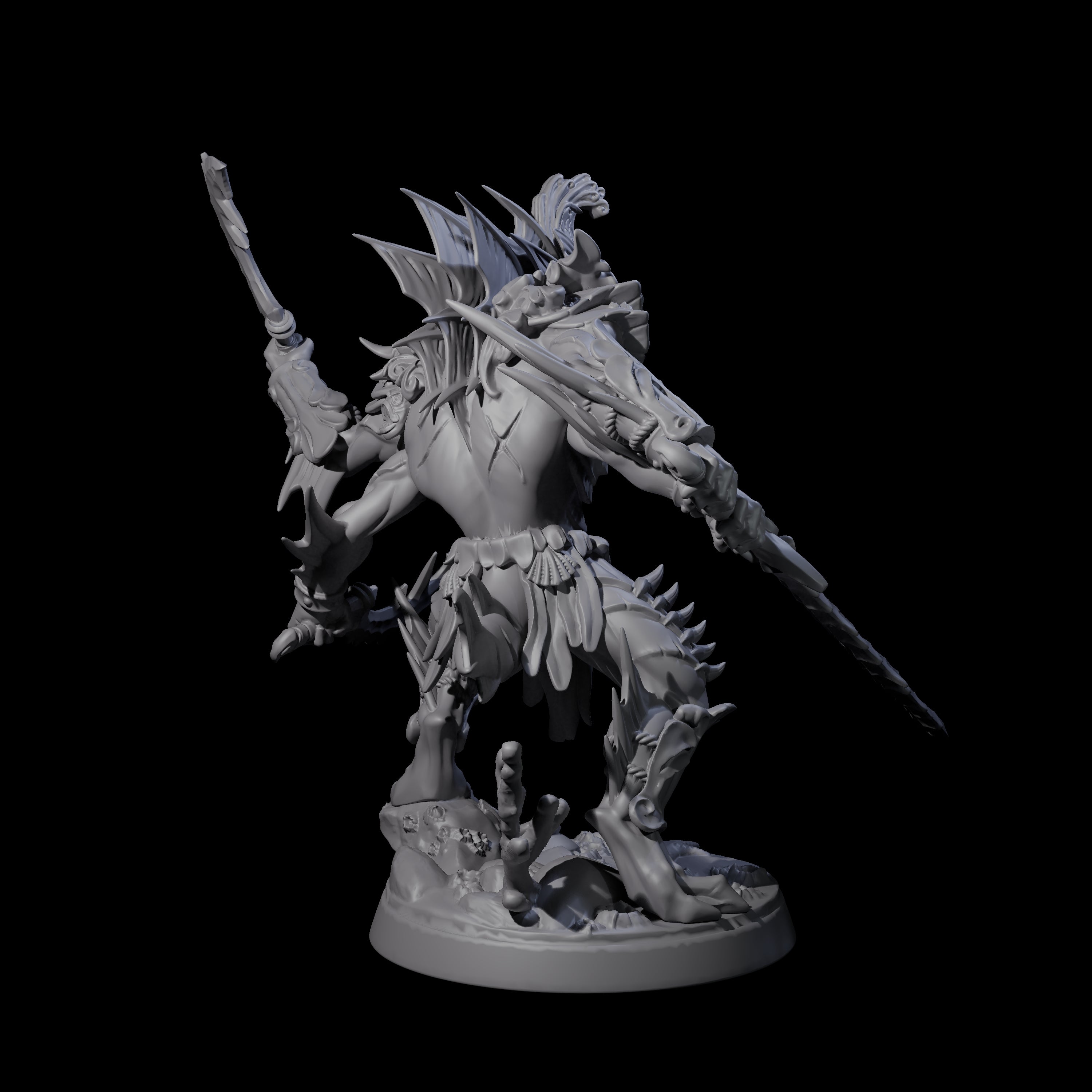Multi-Armed Sahuagin Warrior Miniature for Dungeons and Dragons, Pathfinder or other TTRPGs