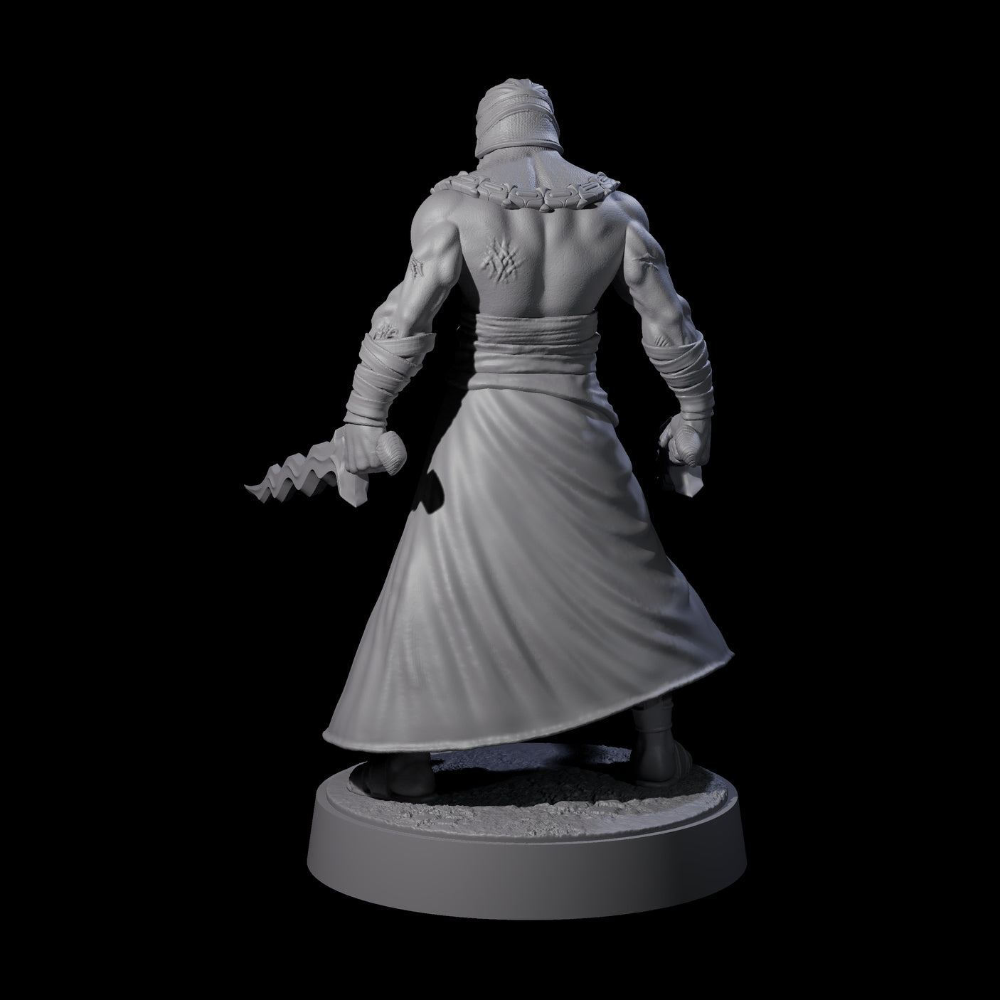 Muscled Death Cultist A Miniature for Dungeons and Dragons, Pathfinder or other TTRPGs