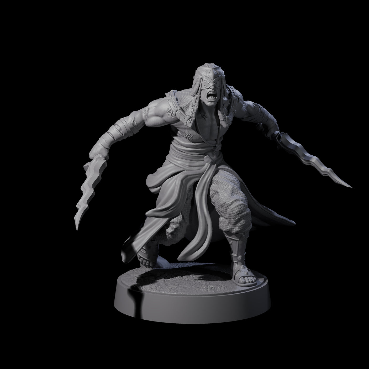 Muscled Death Cultist B Miniature for Dungeons and Dragons, Pathfinder or other TTRPGs