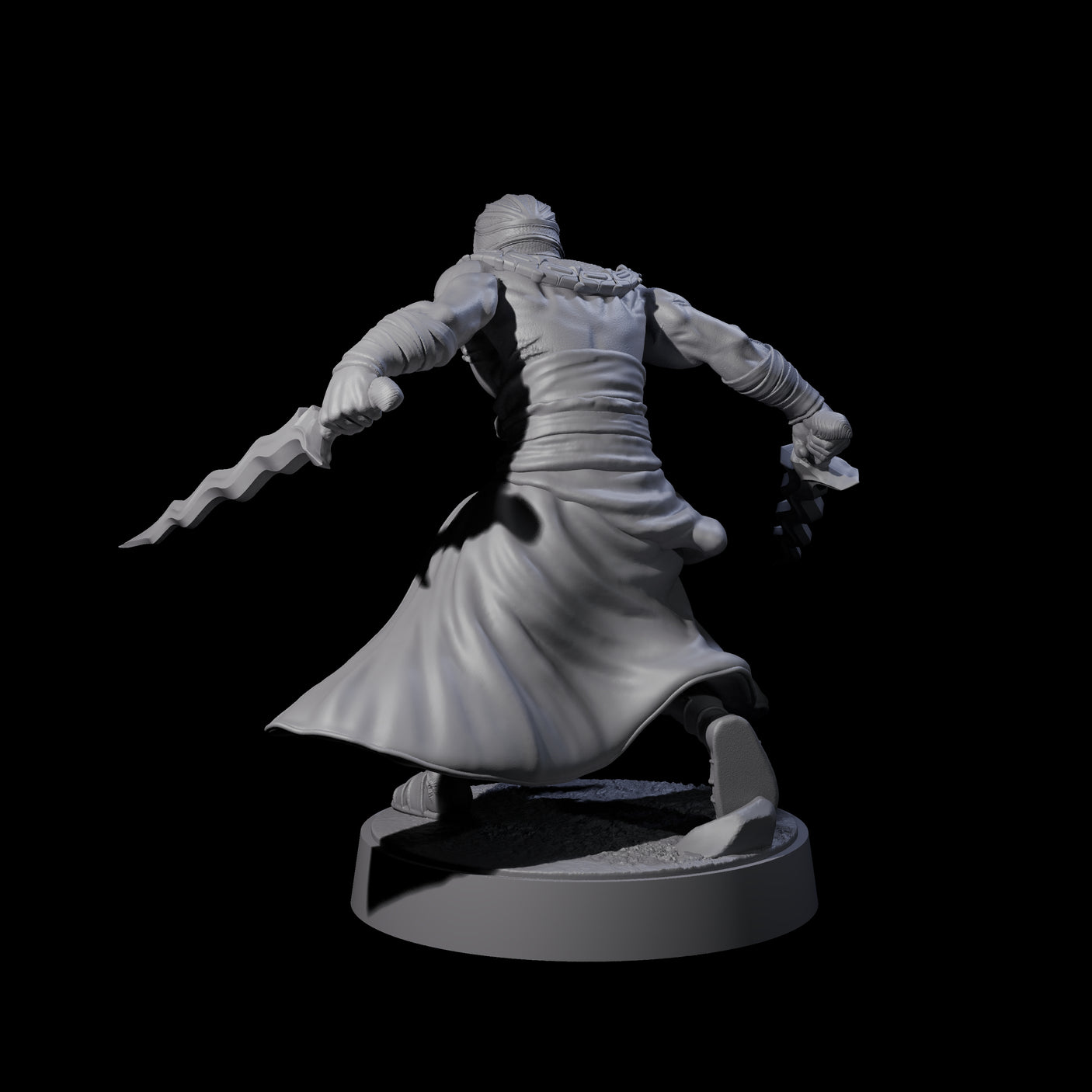 Muscled Death Cultist B Miniature for Dungeons and Dragons, Pathfinder or other TTRPGs