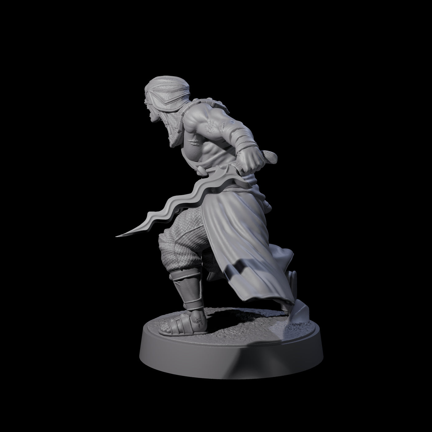 Muscled Death Cultist B Miniature for Dungeons and Dragons, Pathfinder or other TTRPGs