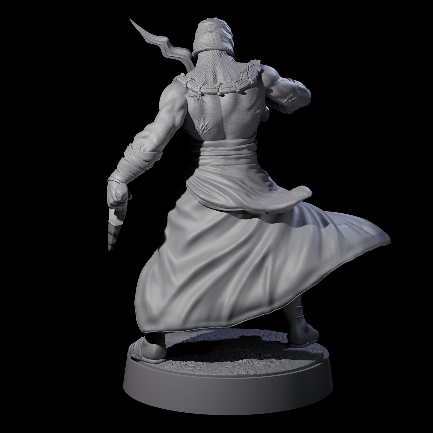 Muscled Death Cultist C Miniature for Dungeons and Dragons, Pathfinder or other TTRPGs