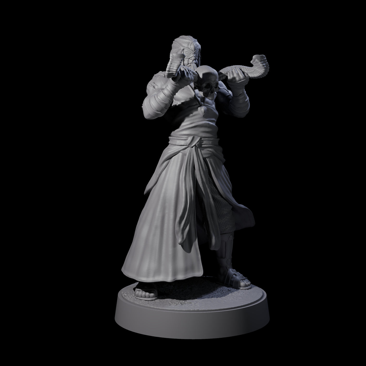 Muscled Death Cultist F Miniature for Dungeons and Dragons, Pathfinder or other TTRPGs