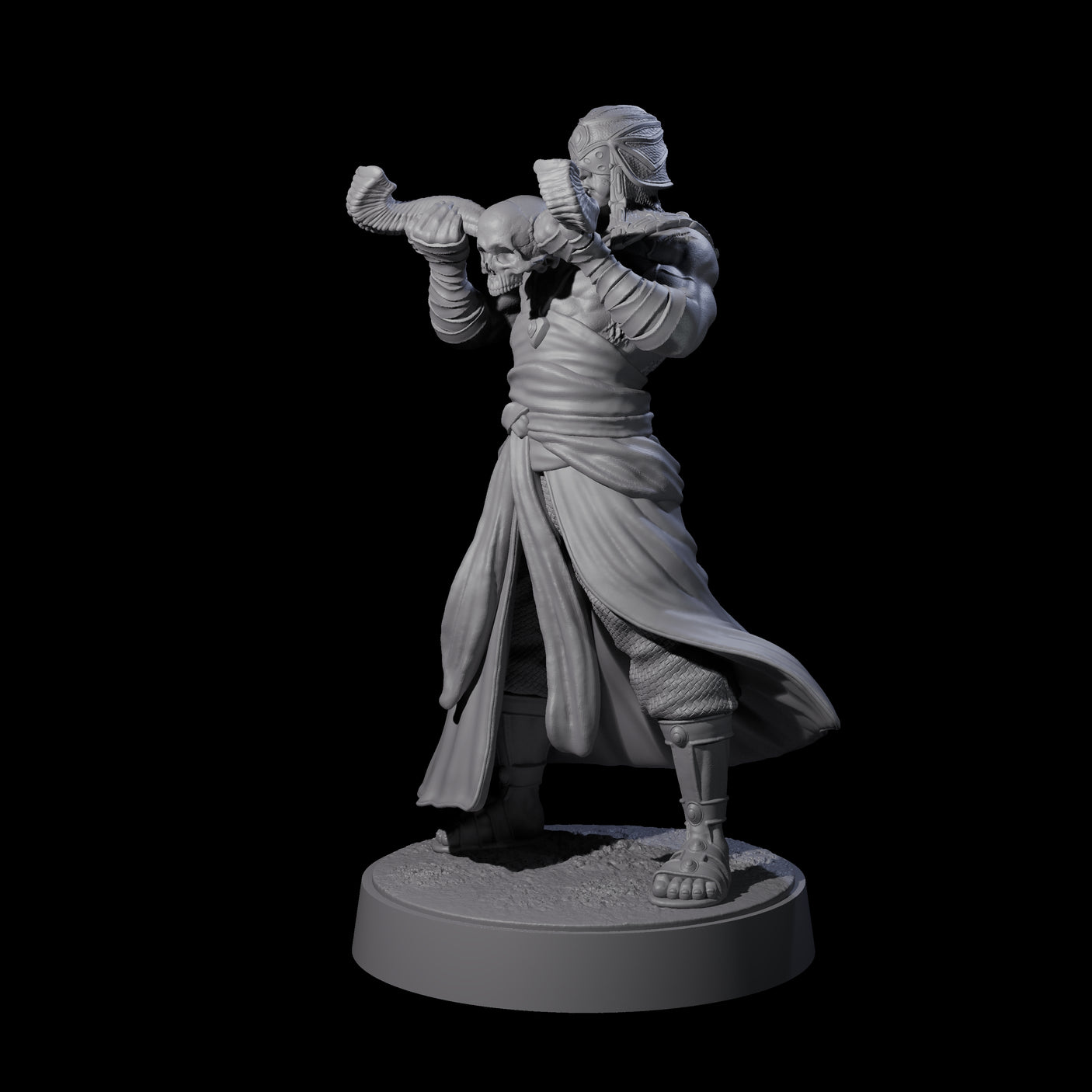 Muscled Death Cultist F Miniature for Dungeons and Dragons, Pathfinder or other TTRPGs