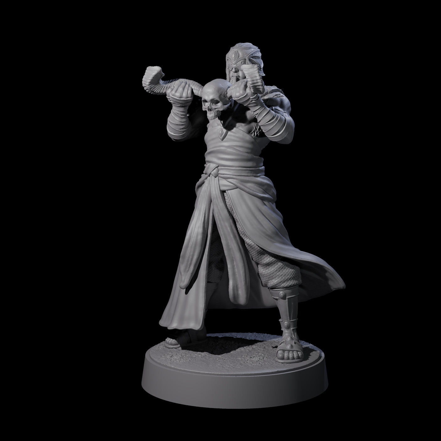 Muscled Death Cultist F Miniature for Dungeons and Dragons, Pathfinder or other TTRPGs