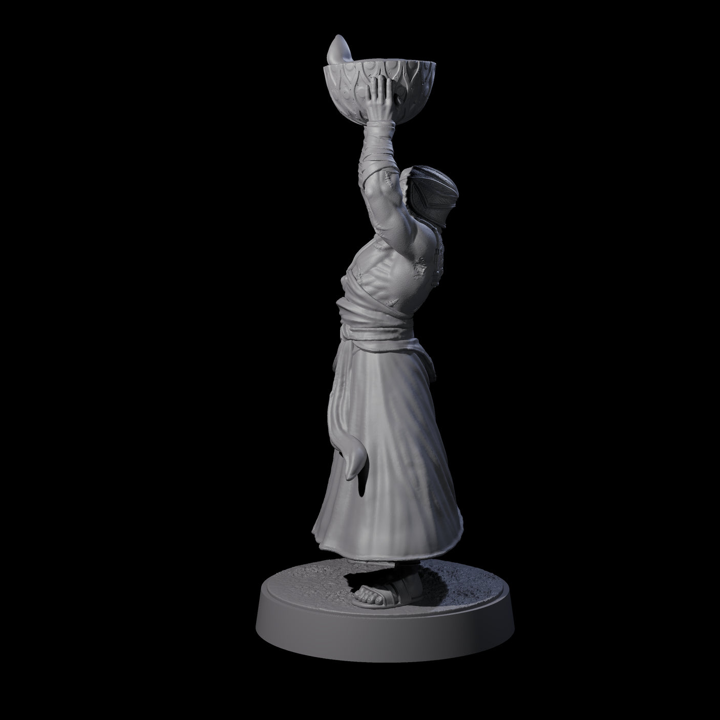 Muscled Death Cultist G Miniature for Dungeons and Dragons, Pathfinder or other TTRPGs