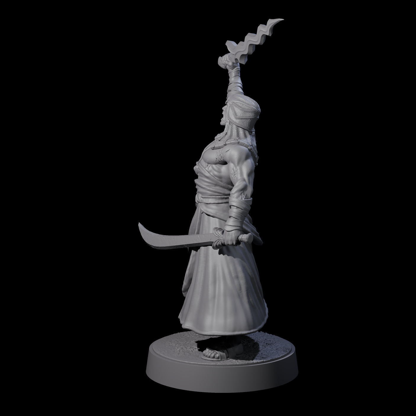 Muscled Death Cultist H Miniature for Dungeons and Dragons, Pathfinder or other TTRPGs