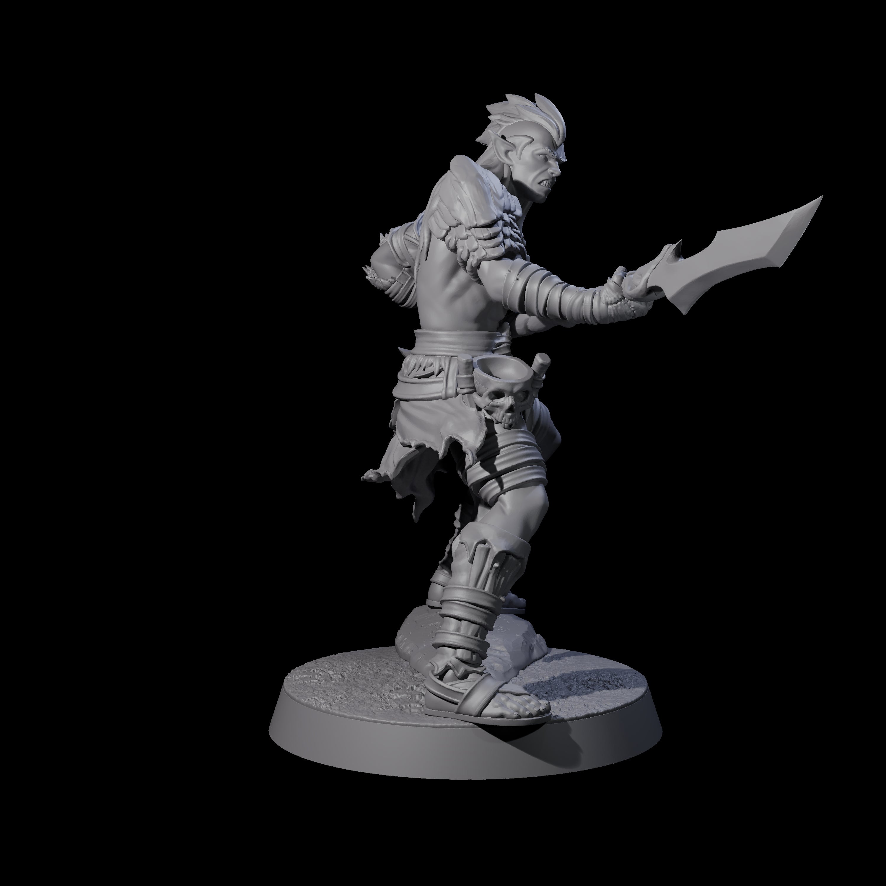 Muscular Elf Frost Guardian B Miniature for Dungeons and Dragons, Pathfinder or other TTRPGs