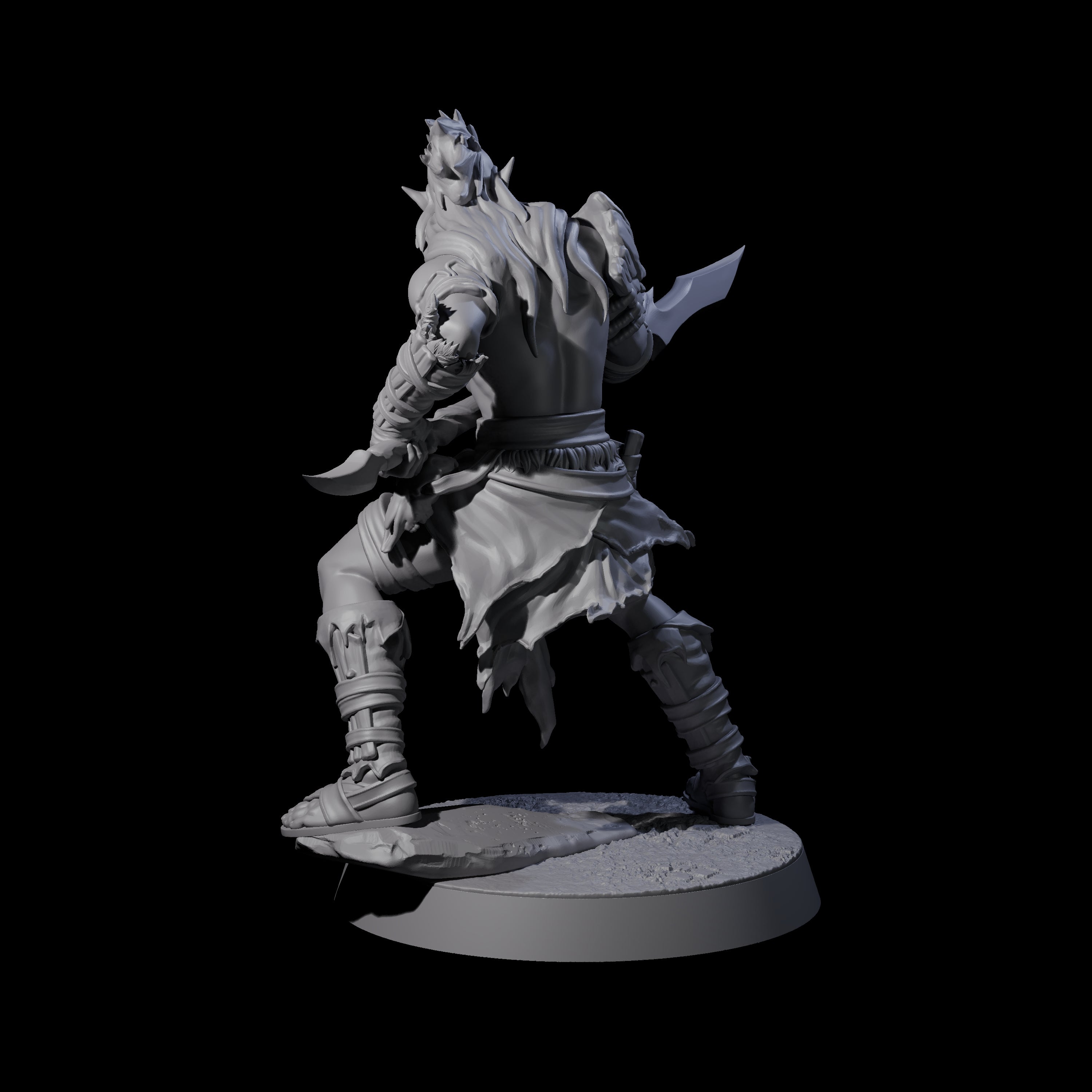 Muscular Elf Frost Guardian B Miniature for Dungeons and Dragons, Pathfinder or other TTRPGs