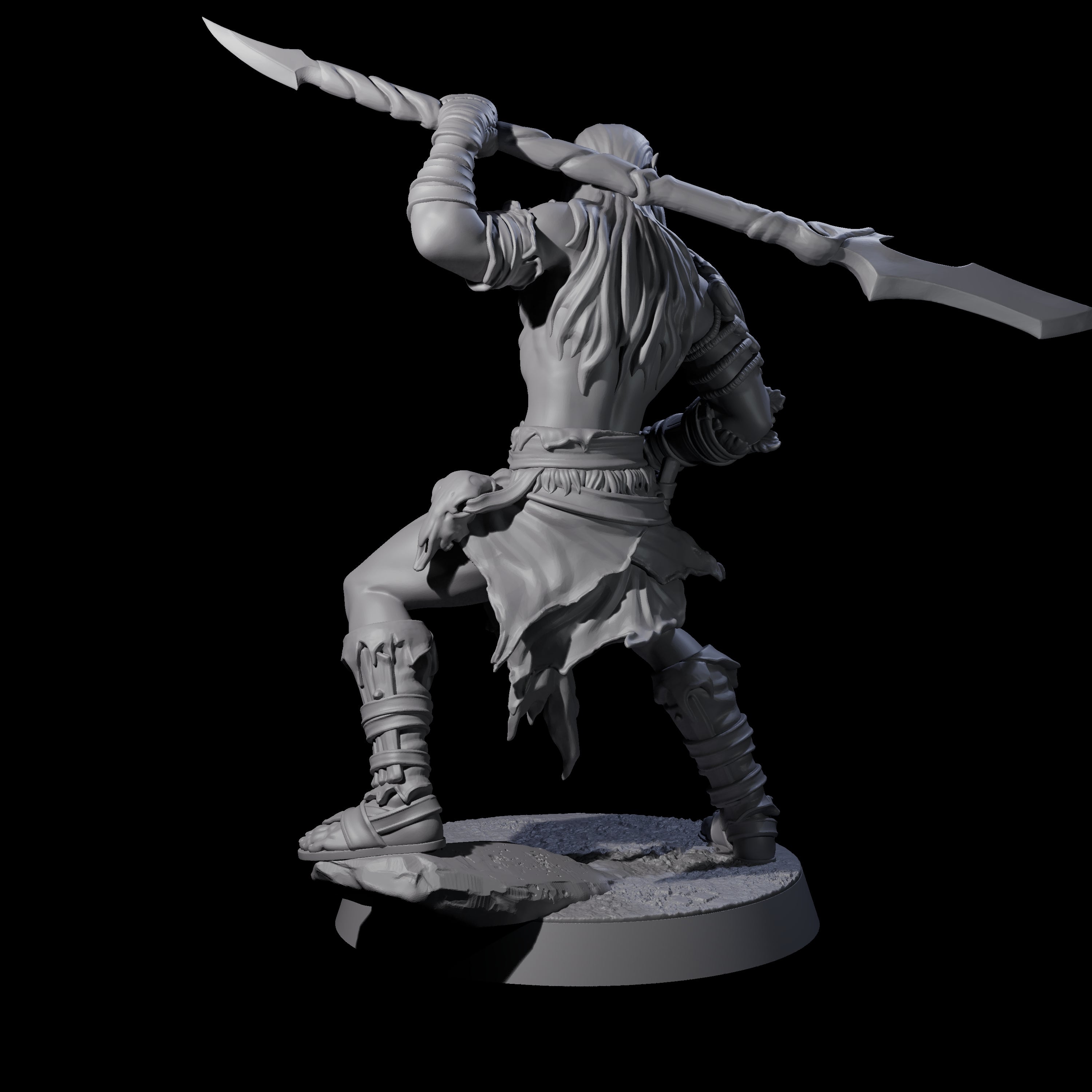 Muscular Elf Frost Guardian E Miniature for Dungeons and Dragons, Pathfinder or other TTRPGs